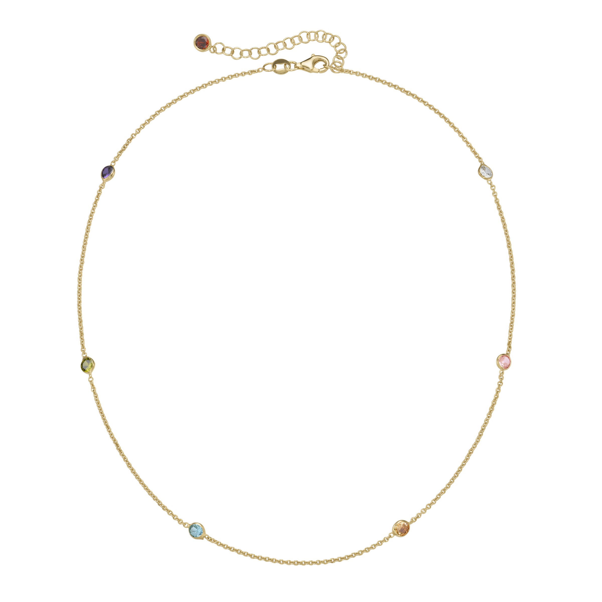 Smart Jewel Collier »mit farbigen Zirkonia-Steinen, vergoldet, Silber 925«