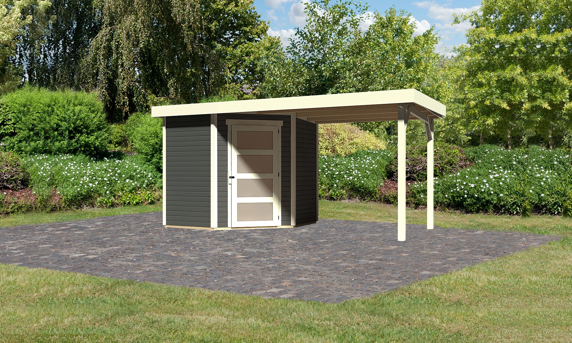 Karibu Gartenhaus »Schwandorf 3«, aus hochwertiger nordischer Fichte