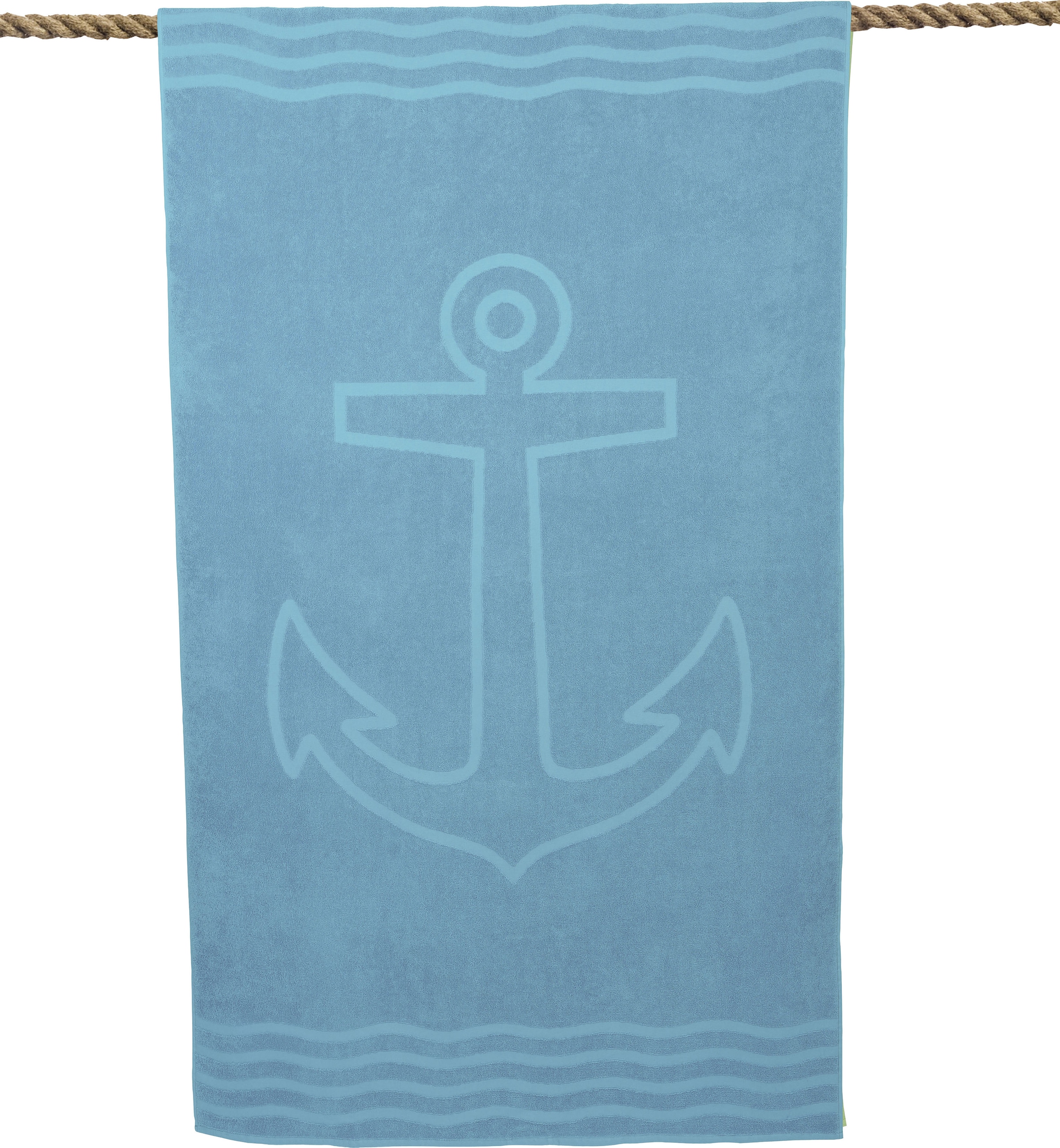 Wewo fashion Strandtuch "Anker" Badetuch, Uni Farben, mit Motiv, reine Baum günstig online kaufen