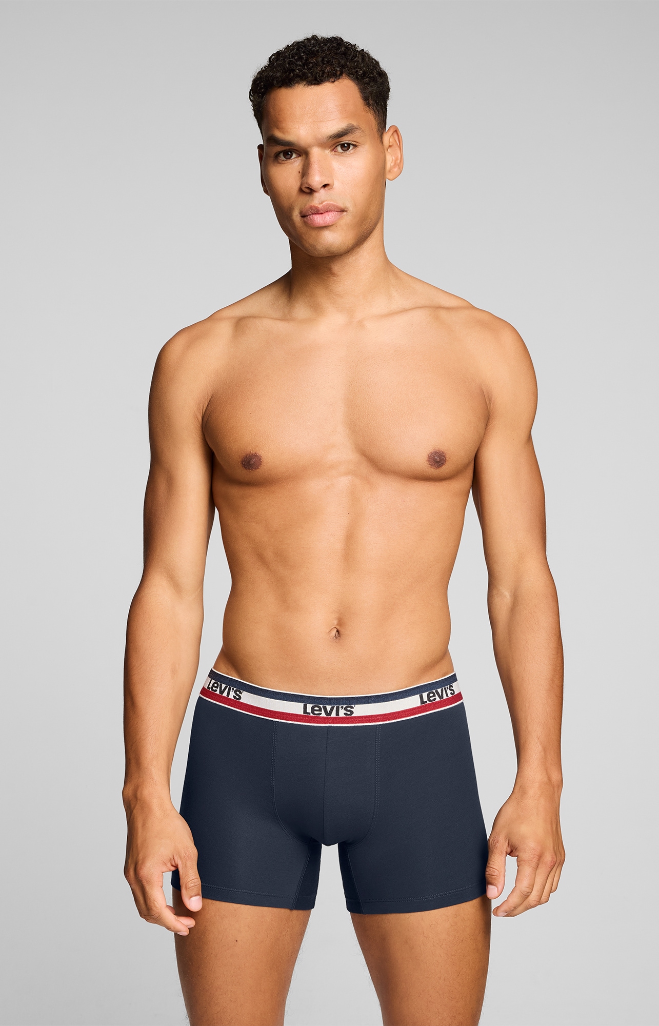 Levi's® Boxershorts »LEVIS MEN REPEAT SPW LOGO BOXER BRIEF« 2er Pack,  ohne Eingriff, elastischer Logobund, Baumwoll-Mix