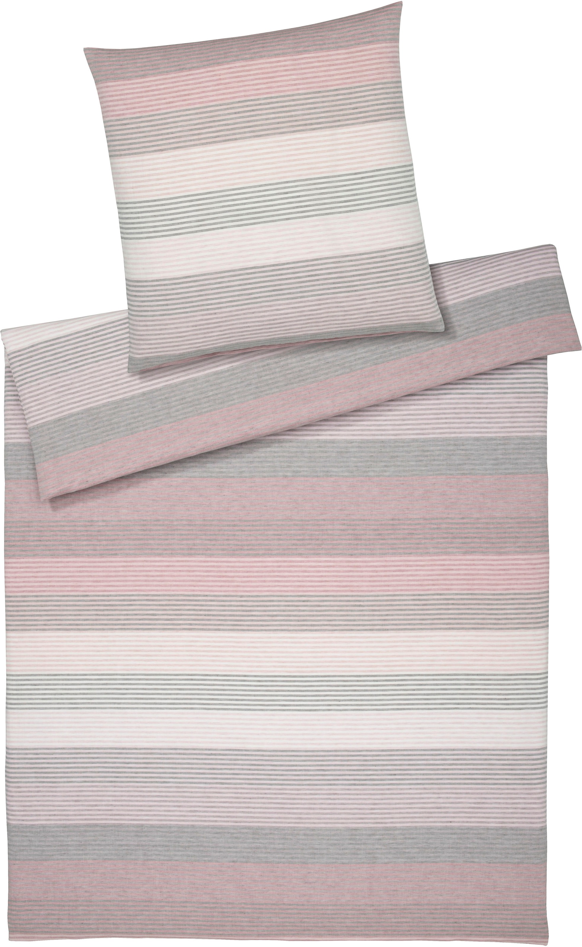 Elegante Bettwäsche "Fjord" 2 Stk. tlg. angenehmes Hautgefühl günstig online kaufen