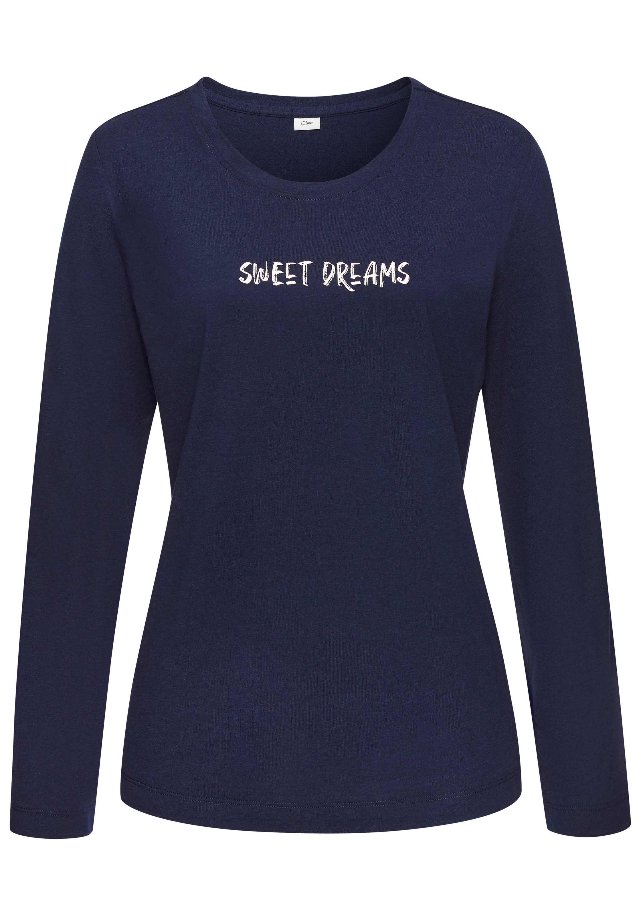 s.Oliver Pyjamaoberteil Mit kleinem Frontprint günstig online kaufen