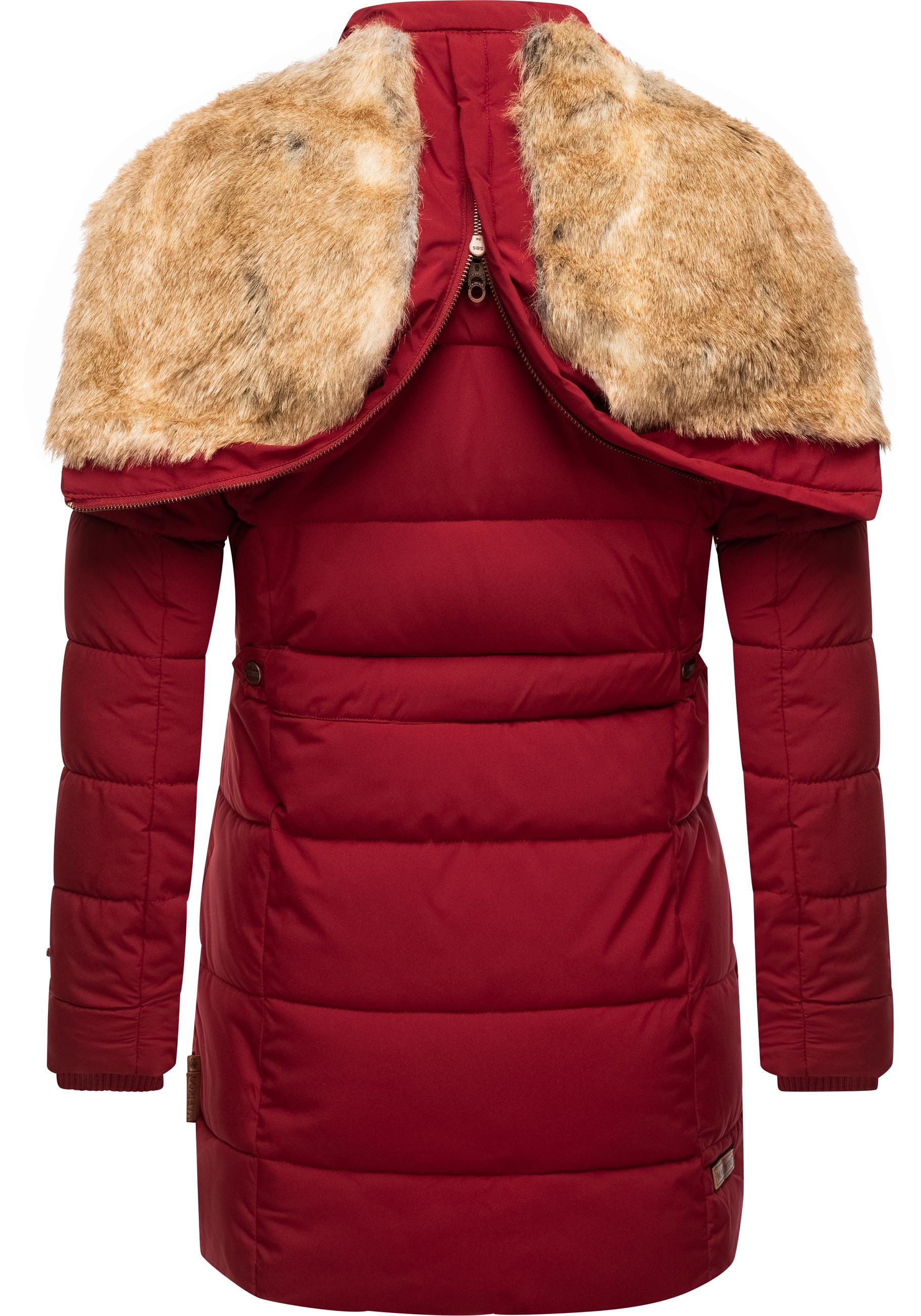 Marikoo Wintermantel »Lieblings Jacke«, stylischer BAUR Steppmantel für | Kunstpelz-Kapuze bestellen Winter m
