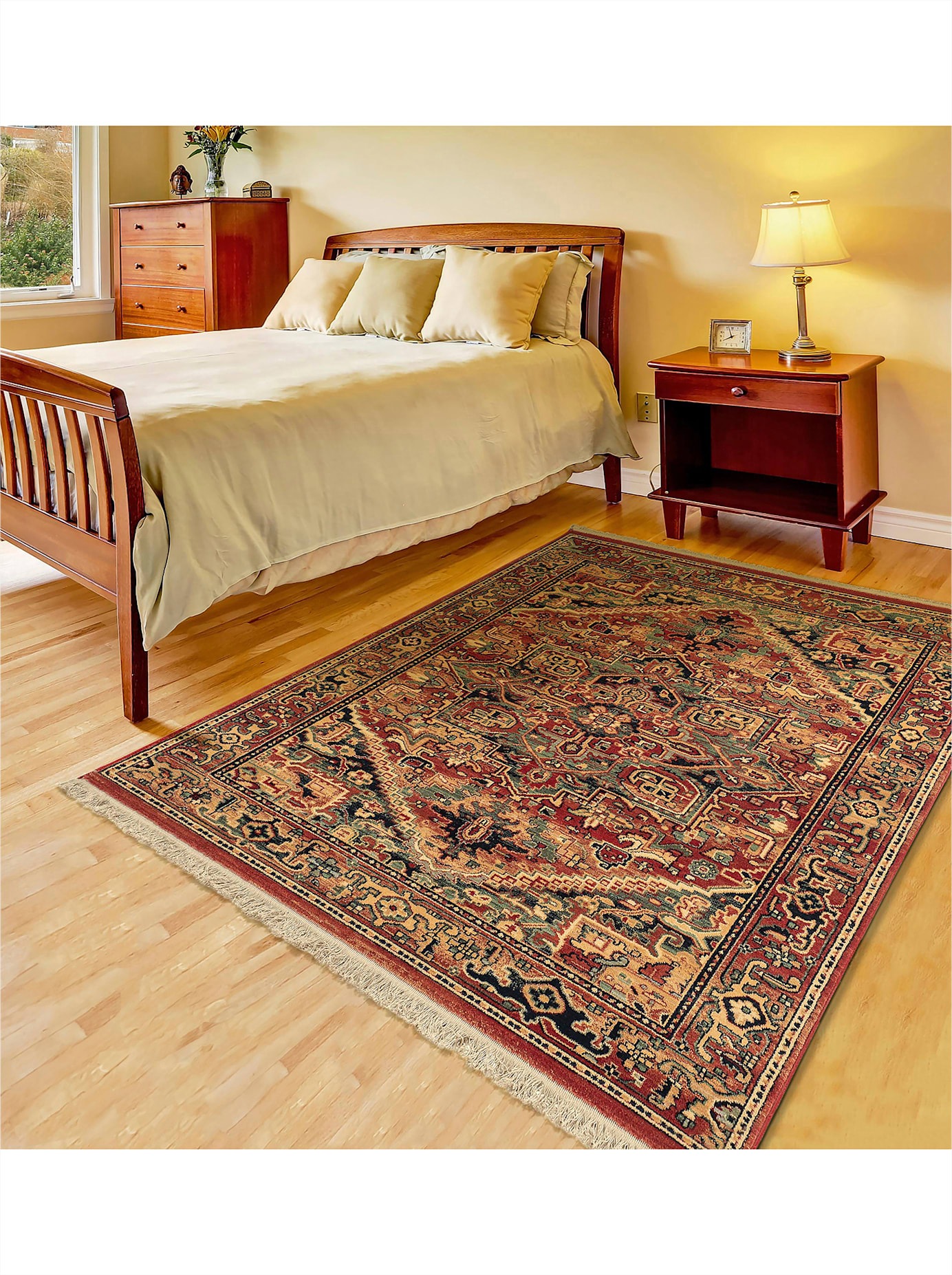 Teppich Gr. 4, rot, gemustert, B:160cm H:12mm L:230cm, Wolle, Teppiche, Teppich 6