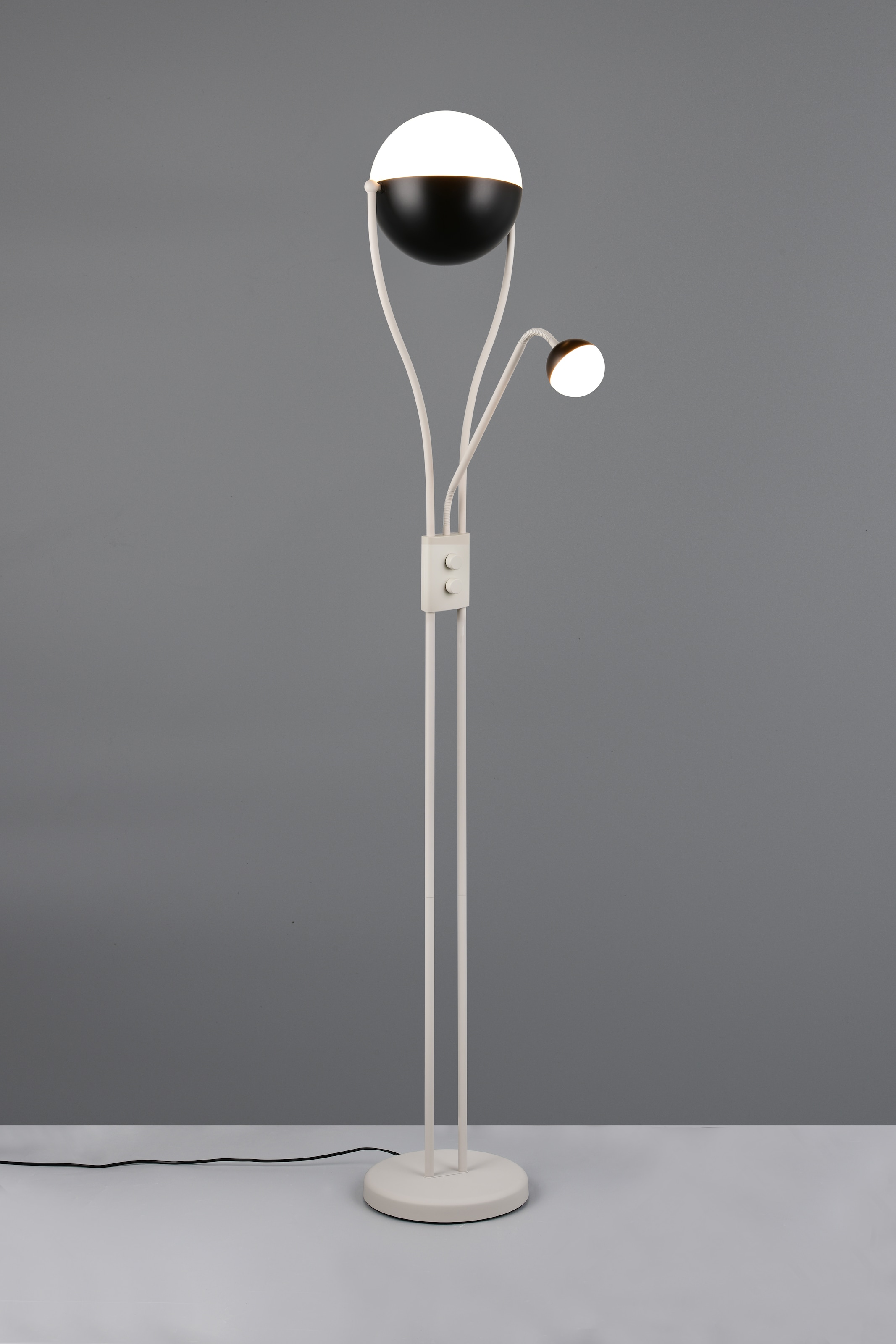 TRIO Leuchten LED Stehlampe »CHRIS, LED Stehleuchte, mit Lesearm, Drehdimmer« LED-Board 1 Stk. Warmweiß flexibles Leselicht getrennt schalten + dimmen, warmweißes Licht 3000K