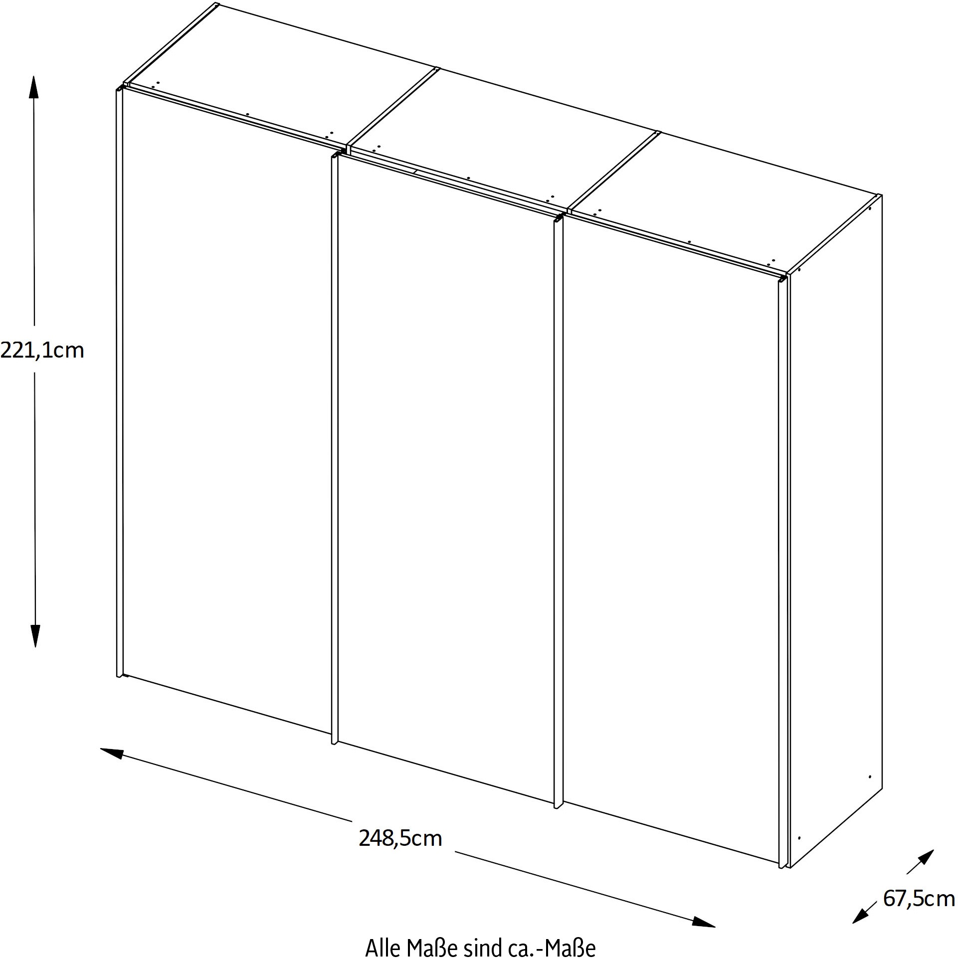 STAUD Schwebetürenschrank »Includo, Made in Germany«