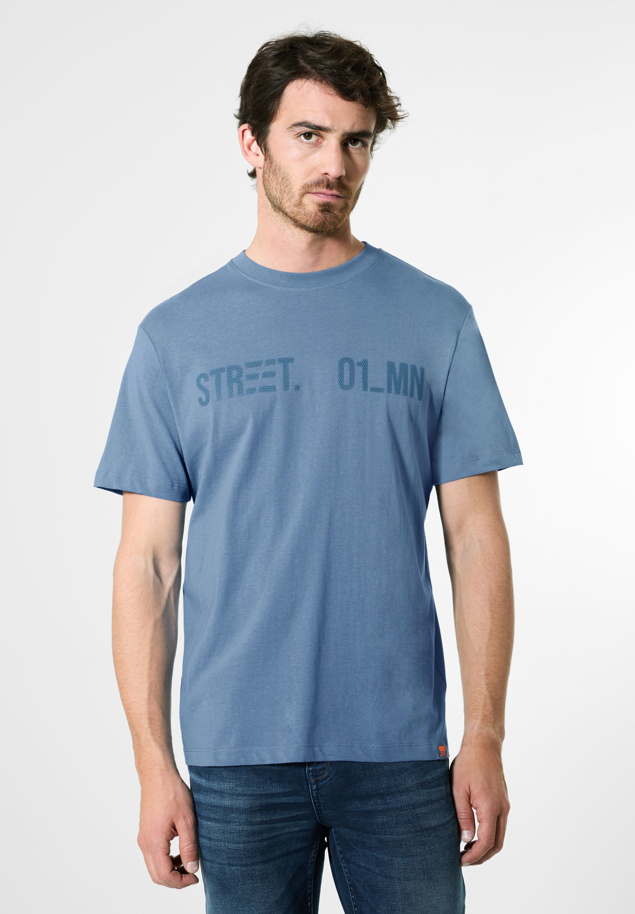 STREET ONE MEN T-Shirt, aus Jersey in Unifarbe günstig online kaufen