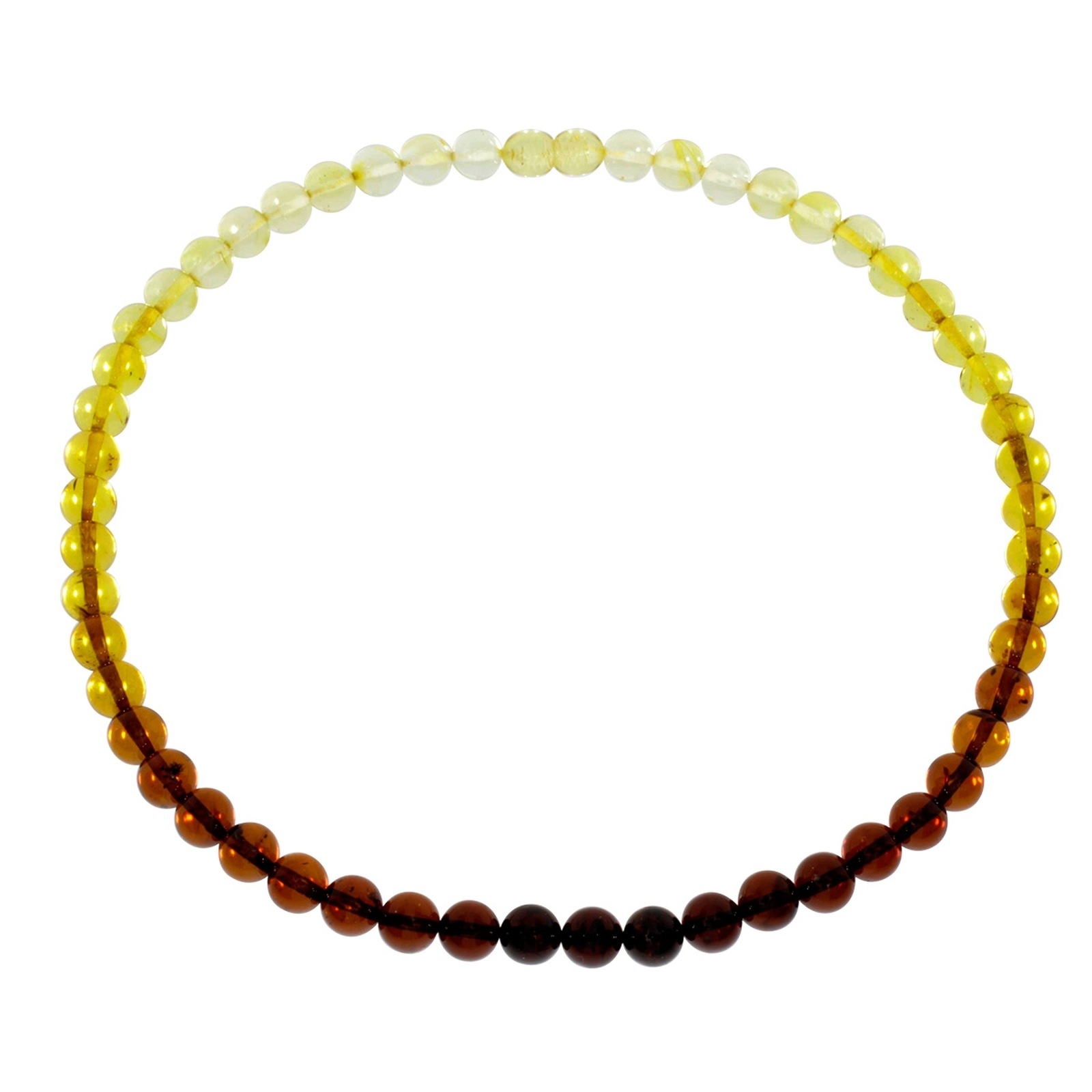 OSTSEE-SCHMUCK Damen Gliederkette "Ostsee-Schmuck Kette Kugel 8 mm Kette Kugel 8 mm", 50cm, Bernstein, L: 42, braun, Bernstein, Halsketten