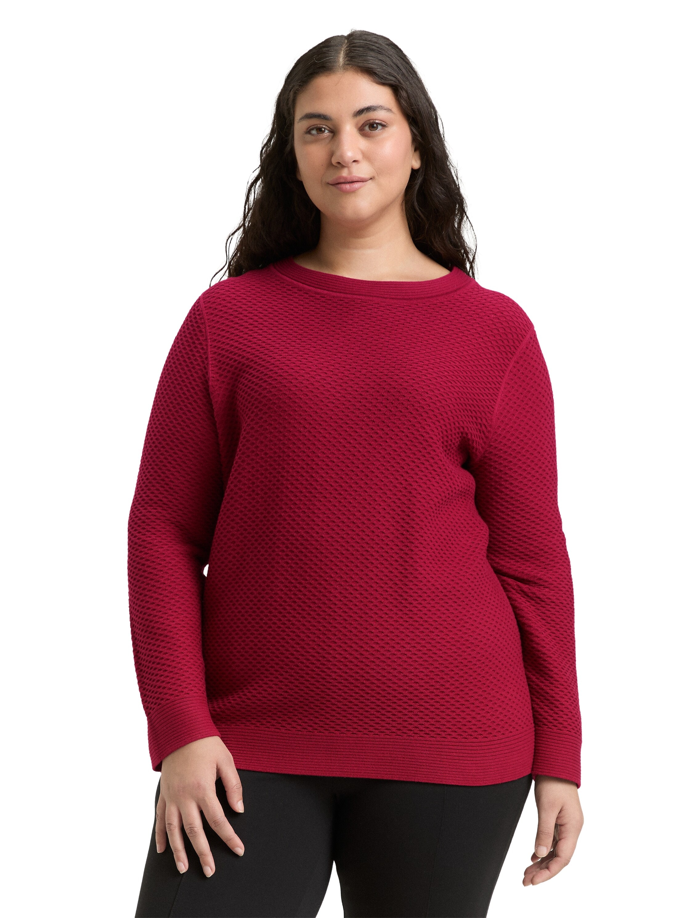 TOM TAILOR PLUS Strickpullover mit Struktur-Muster günstig online kaufen