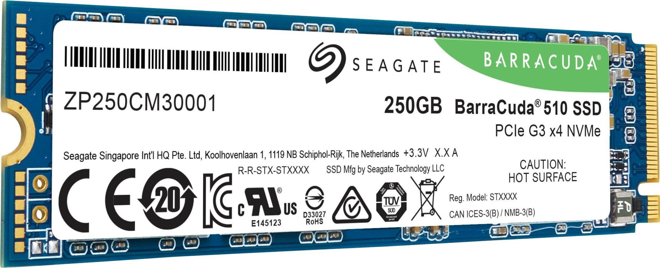 Seagate interne SSD »BarraCuda 510«, Anschluss M.2 PCIe 3.0
