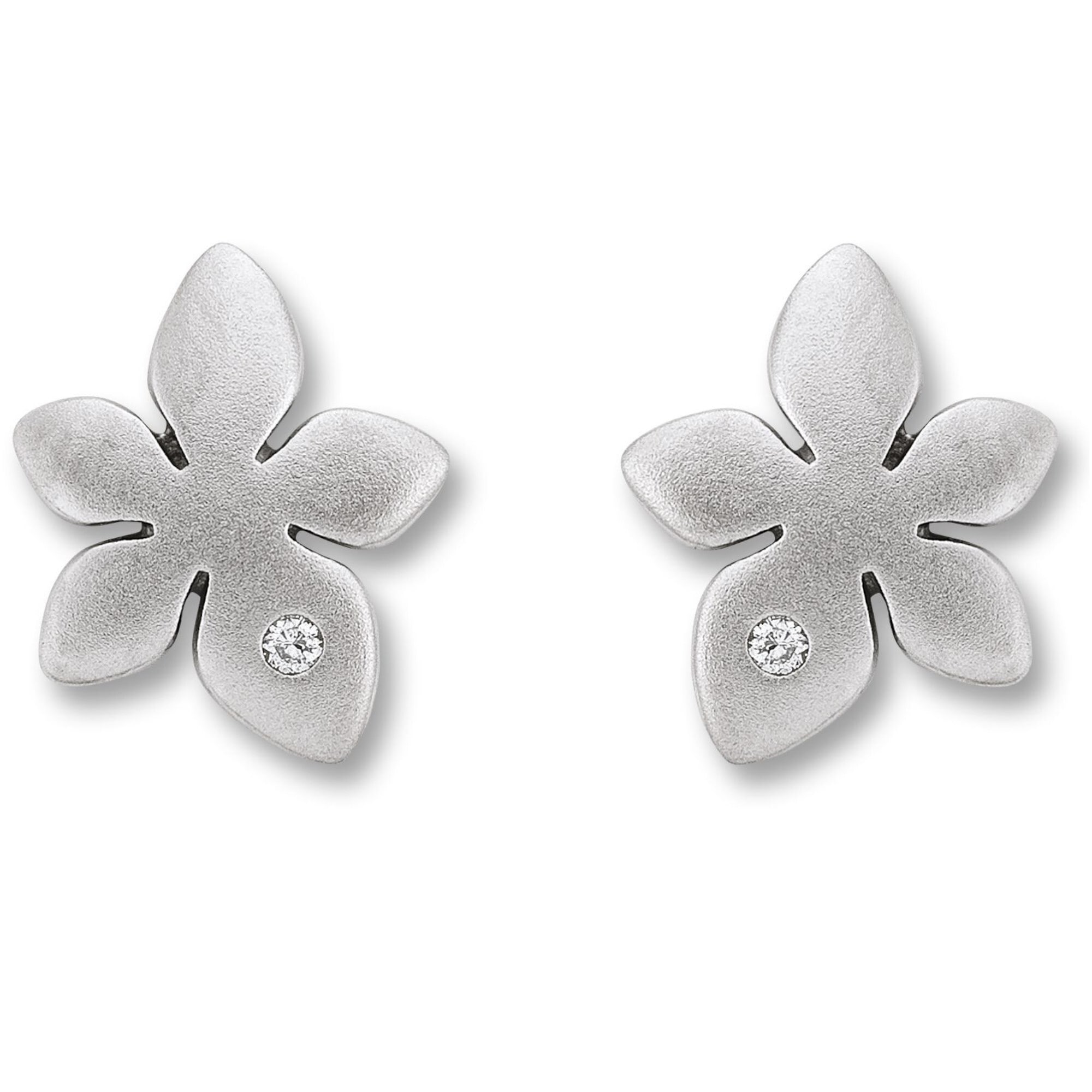 Paar Ohrhänger ONE ELEMENT "Zirkonia Blume Ohrringe Ohrstecker aus 925 Silber", silber, Ohrringe, Mädchen, Kinder, Silber 925 (Sterlingsilber), Ihr persönliches Symbol – liebevoll gearbeitet für jeden Tag
