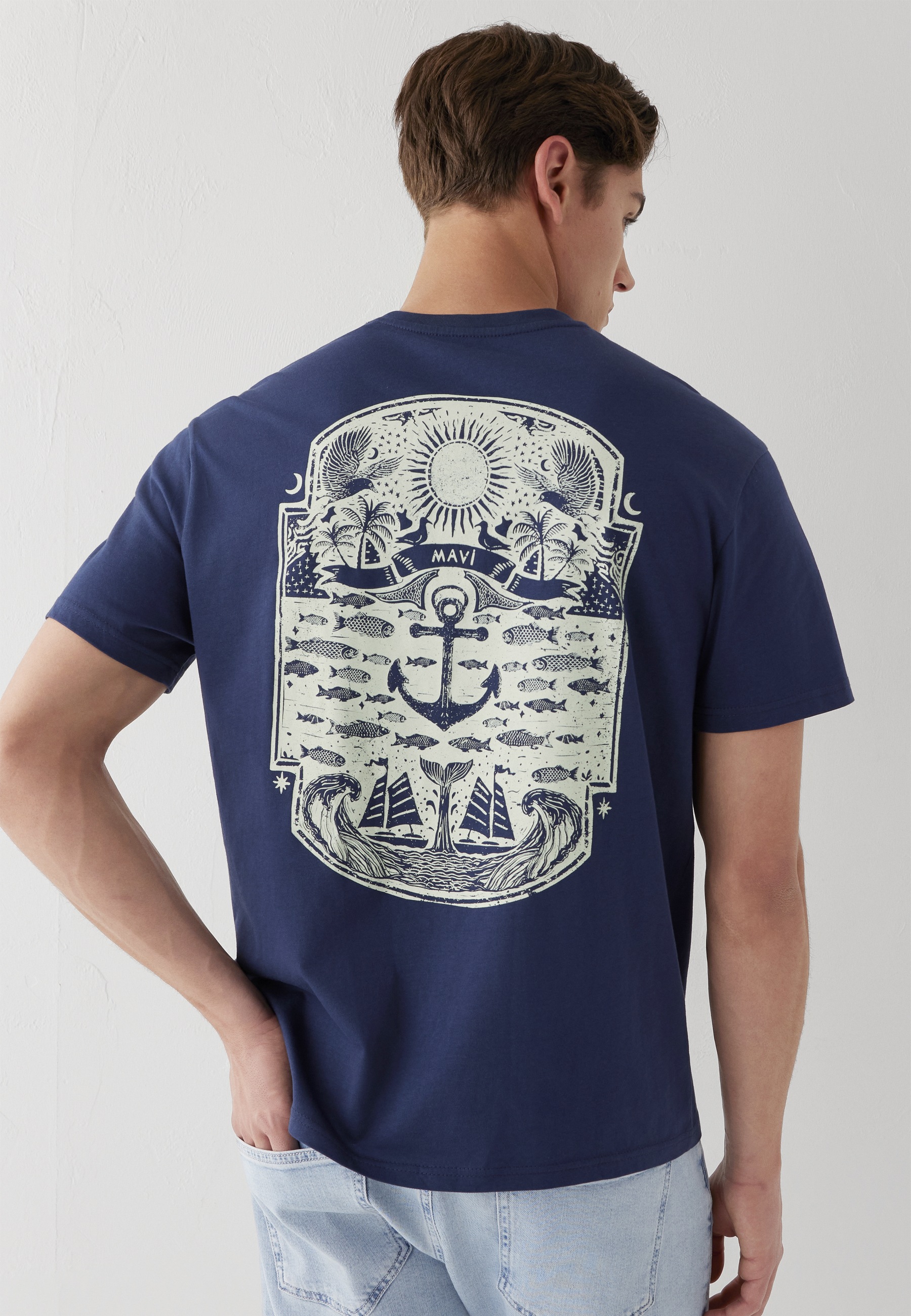 Mavi T-Shirt "PRINTED TEE" T-Shirt mit maritimem Print