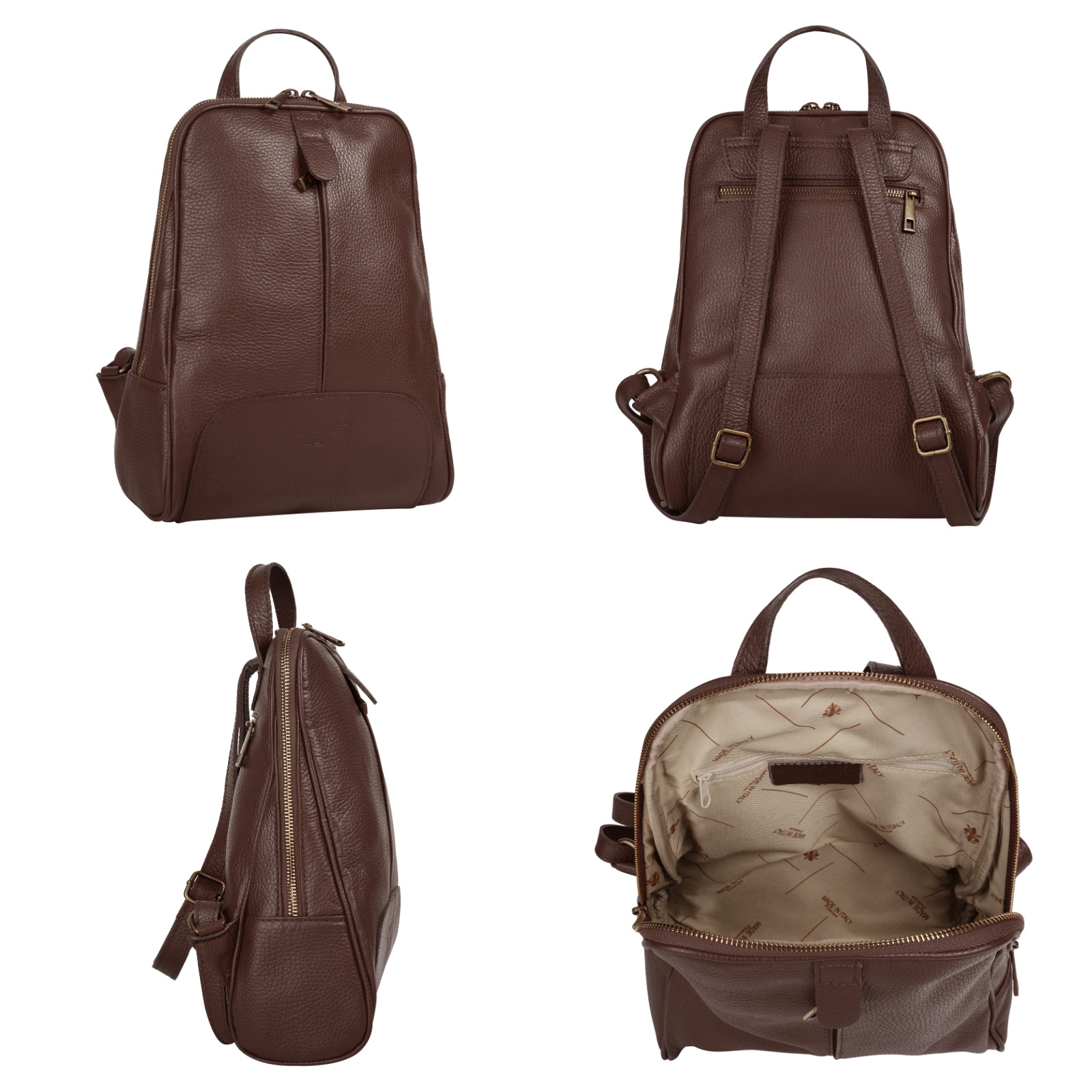 Samantha Look Cityrucksack, echt Leder, Made in Italy