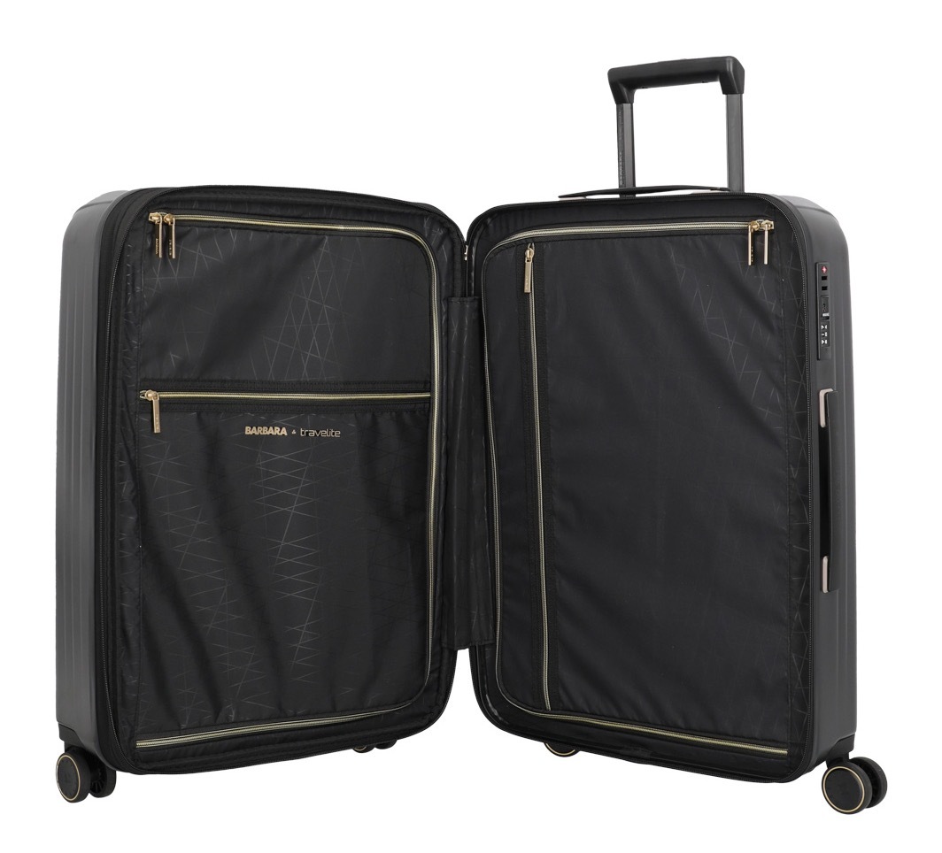 travelite Trolleyset »BARBARA & travelite | BARBARA NOVELTY«, (Set, 3 tlg.), Hartschalen-Kofferset Reisegepäck Volumenerweiterung bei M