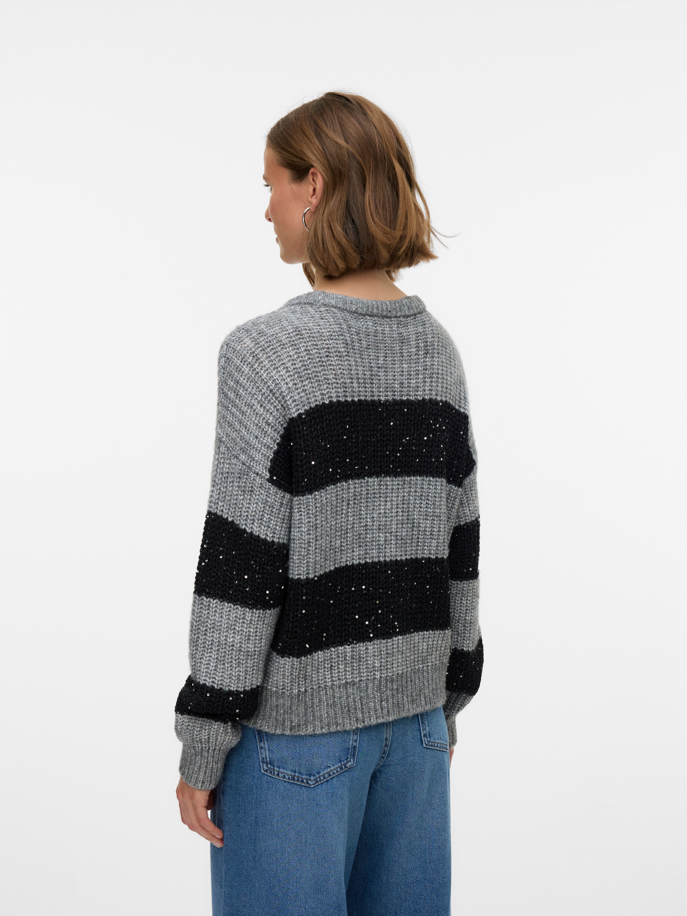 Vero Moda Strickpullover "VMSPARKLE LS O-NECK PULLOVER" günstig online kaufen