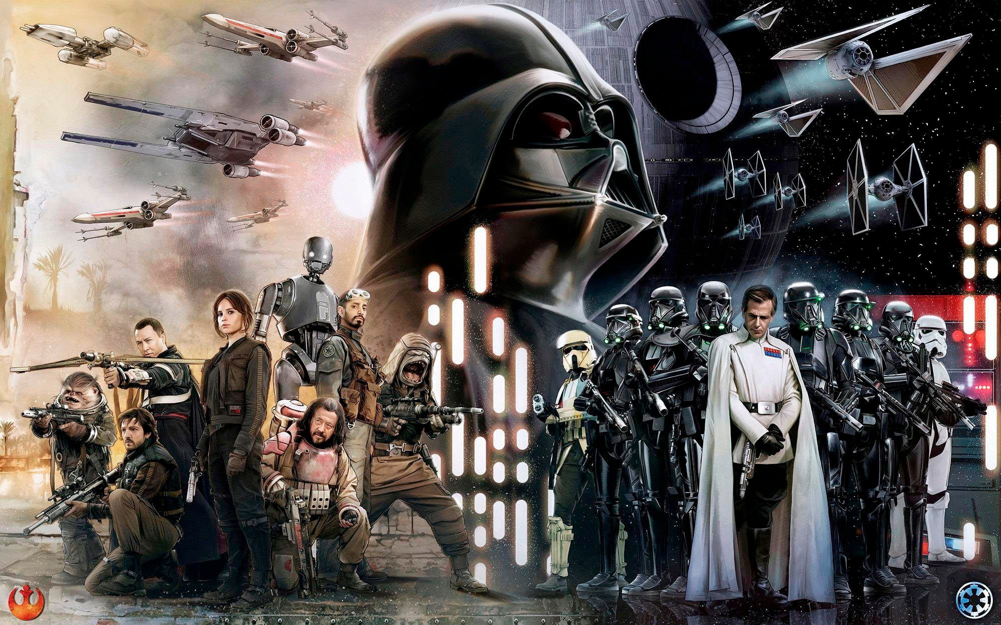 Komar Vliestapete "Star Wars Collage", 400x250 cm (Breite x Höhe), Vliestapete, 100 cm Bahnbreite