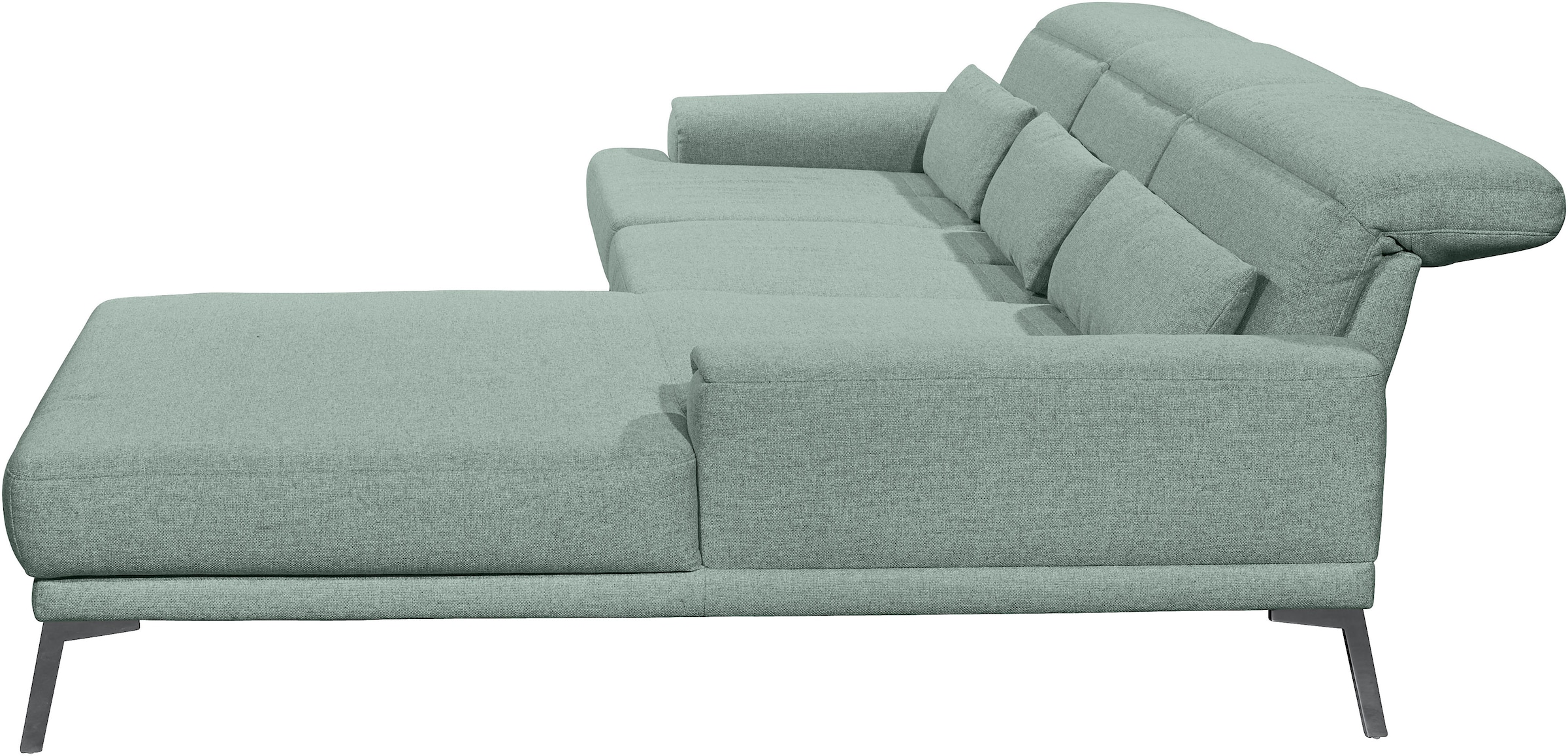 Musterring Ecksofa »MR 4580«, mit Kopf- und Sitztiefenverstellung, Metallfuß chrom, 288 x 193/220cm