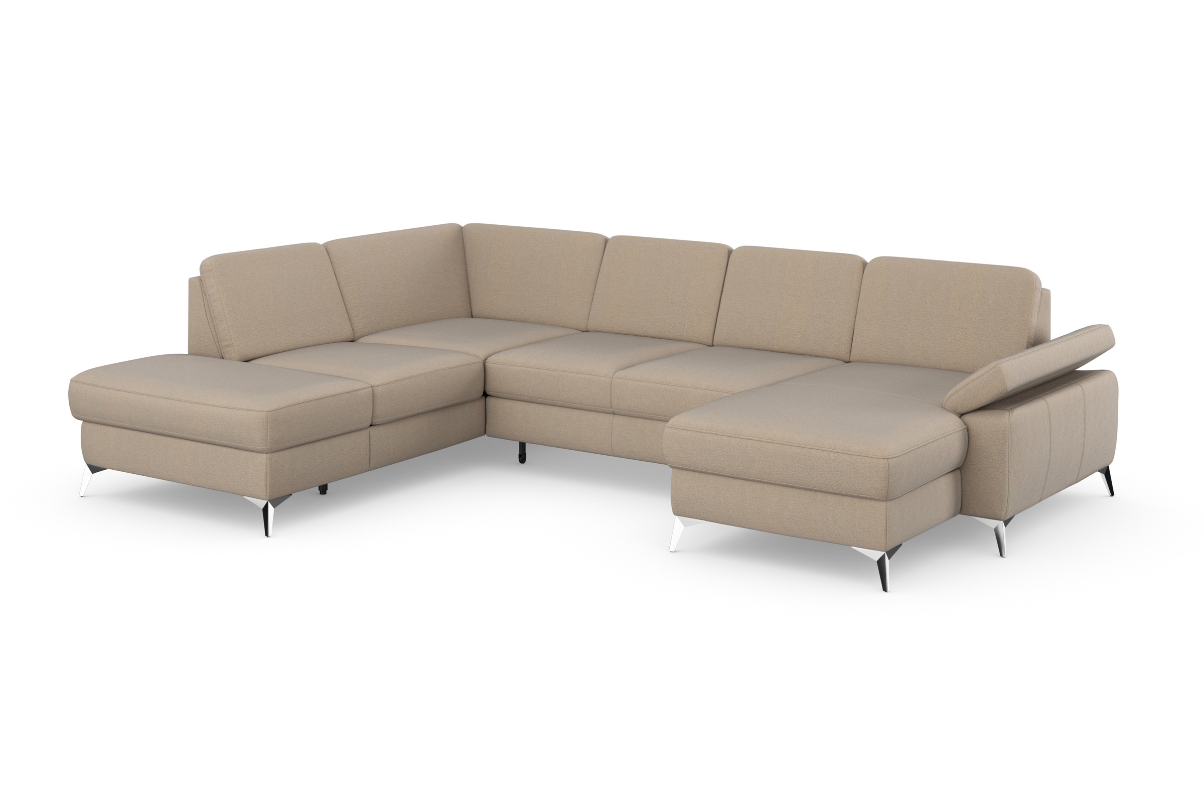 sit&more Wohnlandschaft »Padua U-Form«, inklusive Sitztiefenverstellung, Armteilfunktion und Federkern