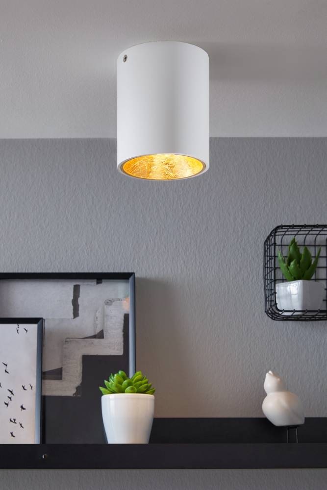 EGLO Deckenleuchte »POLASSO«, 1 flammig, Leuchtmittel LED-Modul | LED wechselbar, Deckenlampe, Aluminium, Kunststoff, Ø: 10 cm