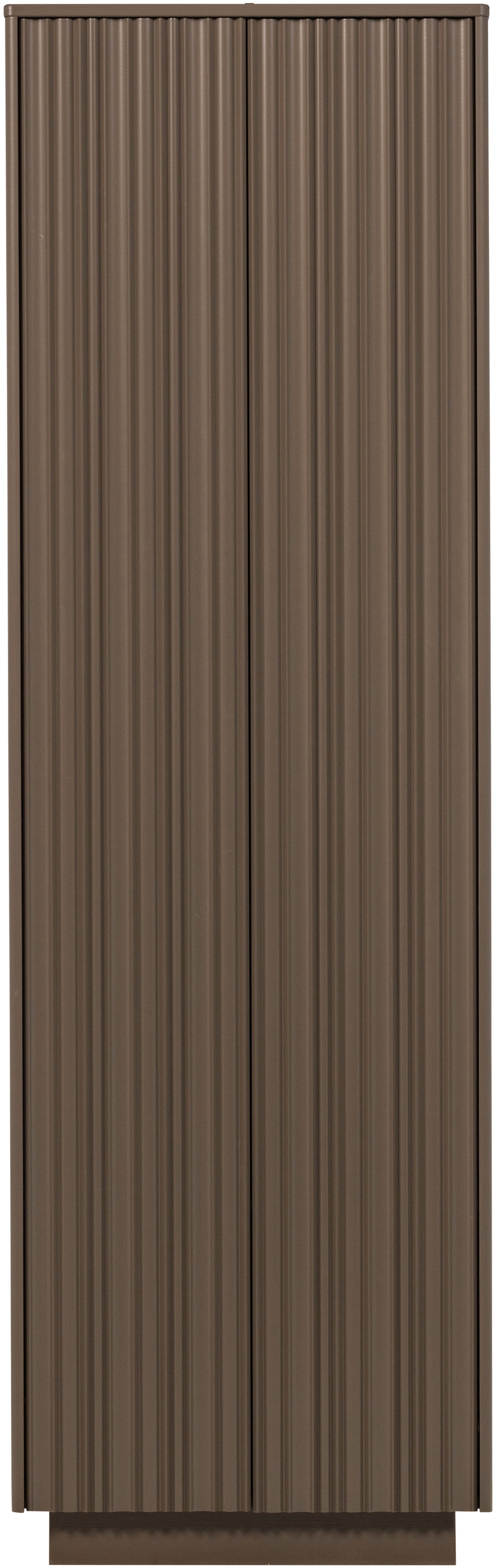 WOOOD Mehrzweckschrank »Nova FSC® Mix Kiefernholz mit grafischen Relieftüren 67x40x215 cm« Tragkraft 15 kg pro Boden, einfach zu montieren, sichtbare Maserung