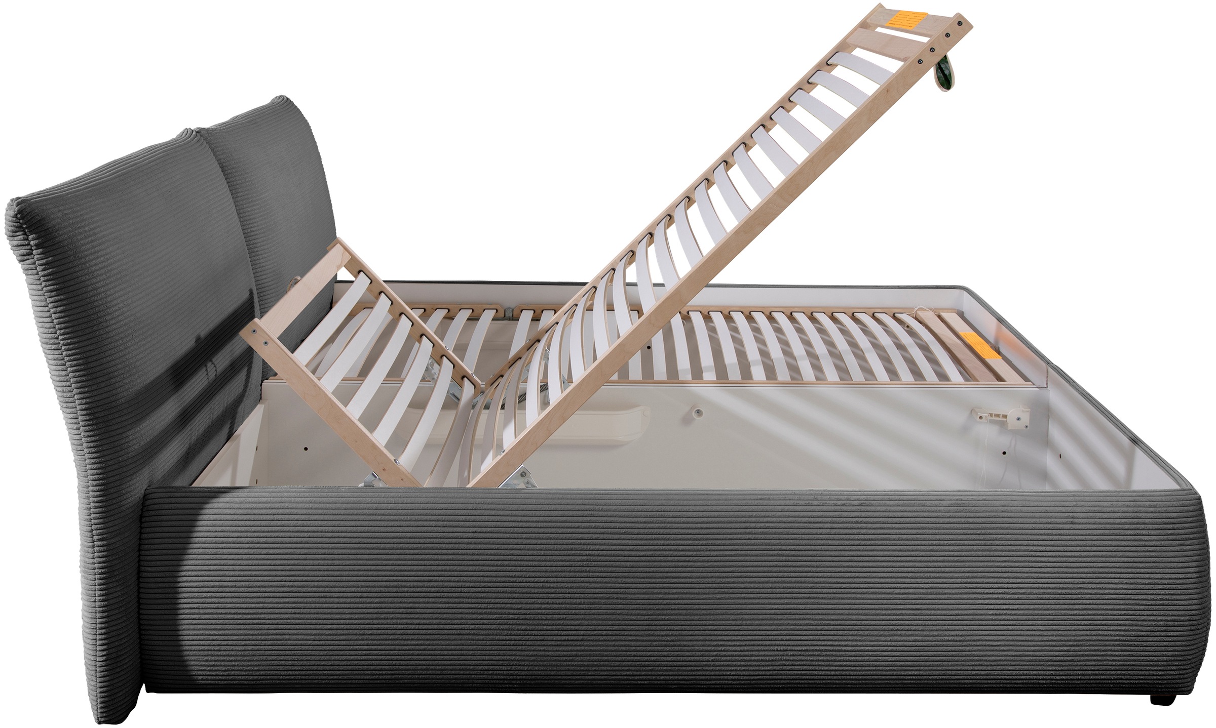 Thumbnail - Maintal Polsterbett "Wiesenbach, mit Cord-Bezug" wahlweise in Härtegrad H2, H3 oder H4