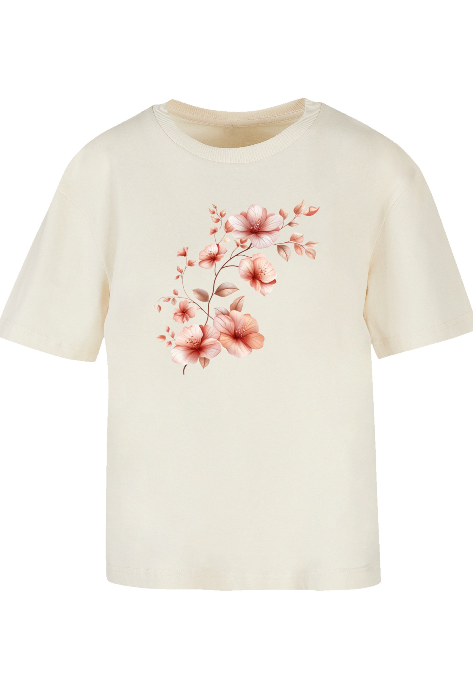 F4NT4STIC T-Shirt »Rosa Blumenzweig 3D«, Premium Qualität