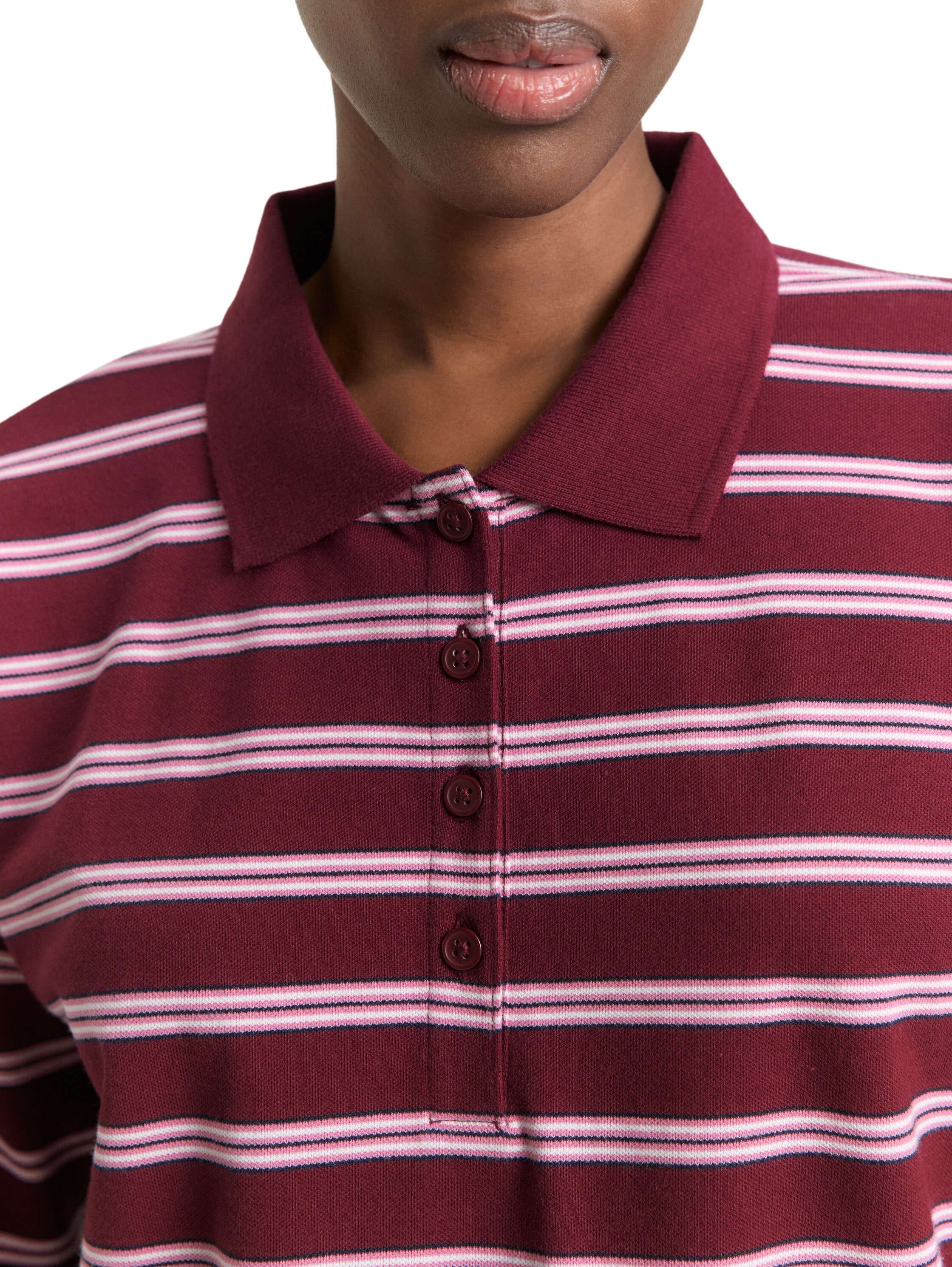 TOM TAILOR Denim Langarmshirt mit Streifen Muster
