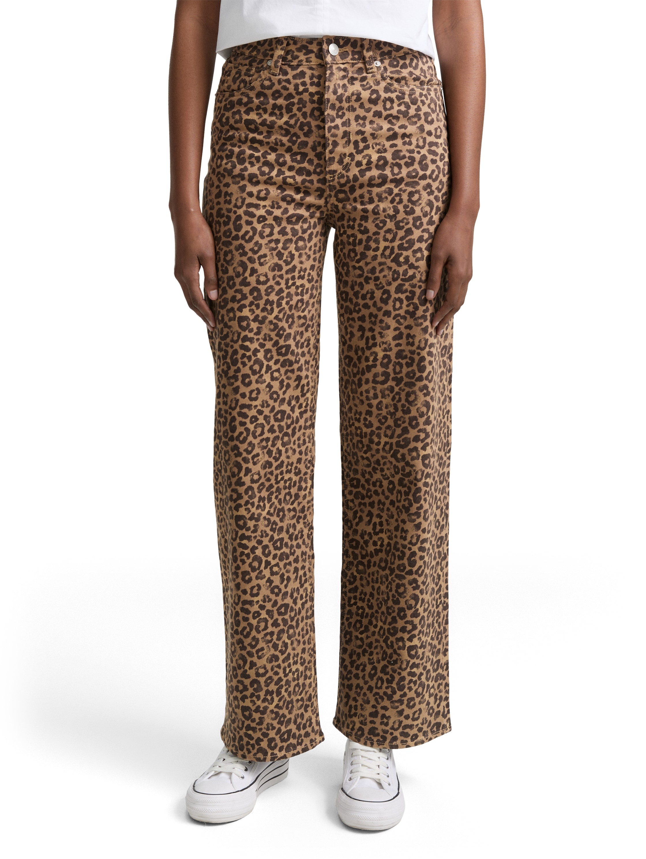 TOM TAILOR Denim Weite Jeans, mit Leo Print günstig online kaufen