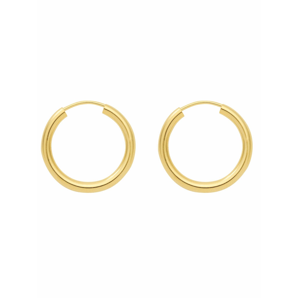 Adelia´s Paar Ohrhänger »1 Paar 925 Silber Ohrringe / Creolen Ø 60 mm« 925 Sterling Silber Silberschmuck für Damen