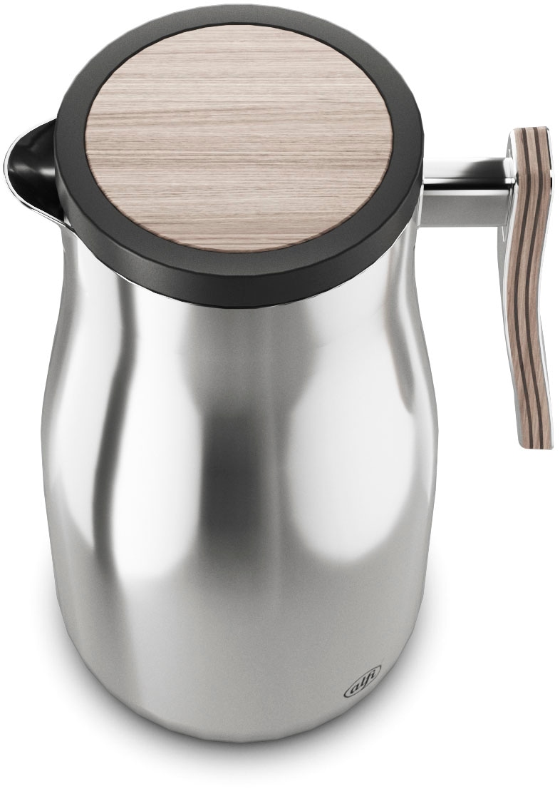 Alfi Isolierkanne »STUDIO ALLURE, aus doppelwandigem Edelstahl«, 1 l, (1 St.), 12h heiß & 24h kalt, ergonomischer Griff, große Öffnung