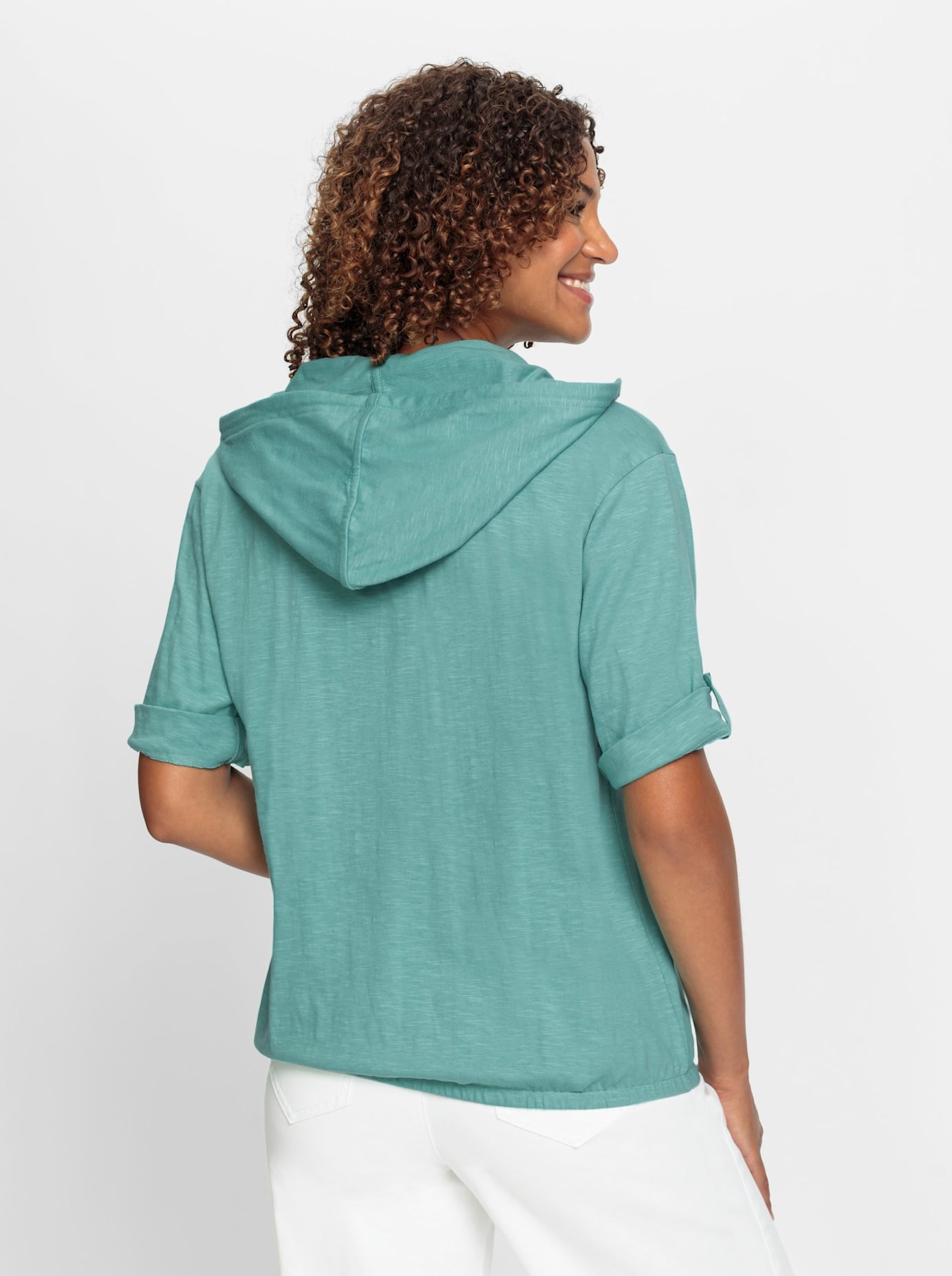 Casual Looks Kurzarmshirt "Kapuzen-Shirt" 1 Stk. tlg. günstig online kaufen