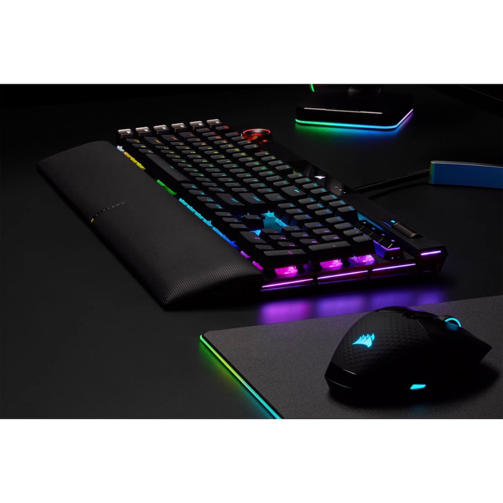 Corsair Gaming-Tastatur »Corsair K100 RGB«, (Handgelenkauflage-Multimedia-Tasten-programmierbare G-Tasten)