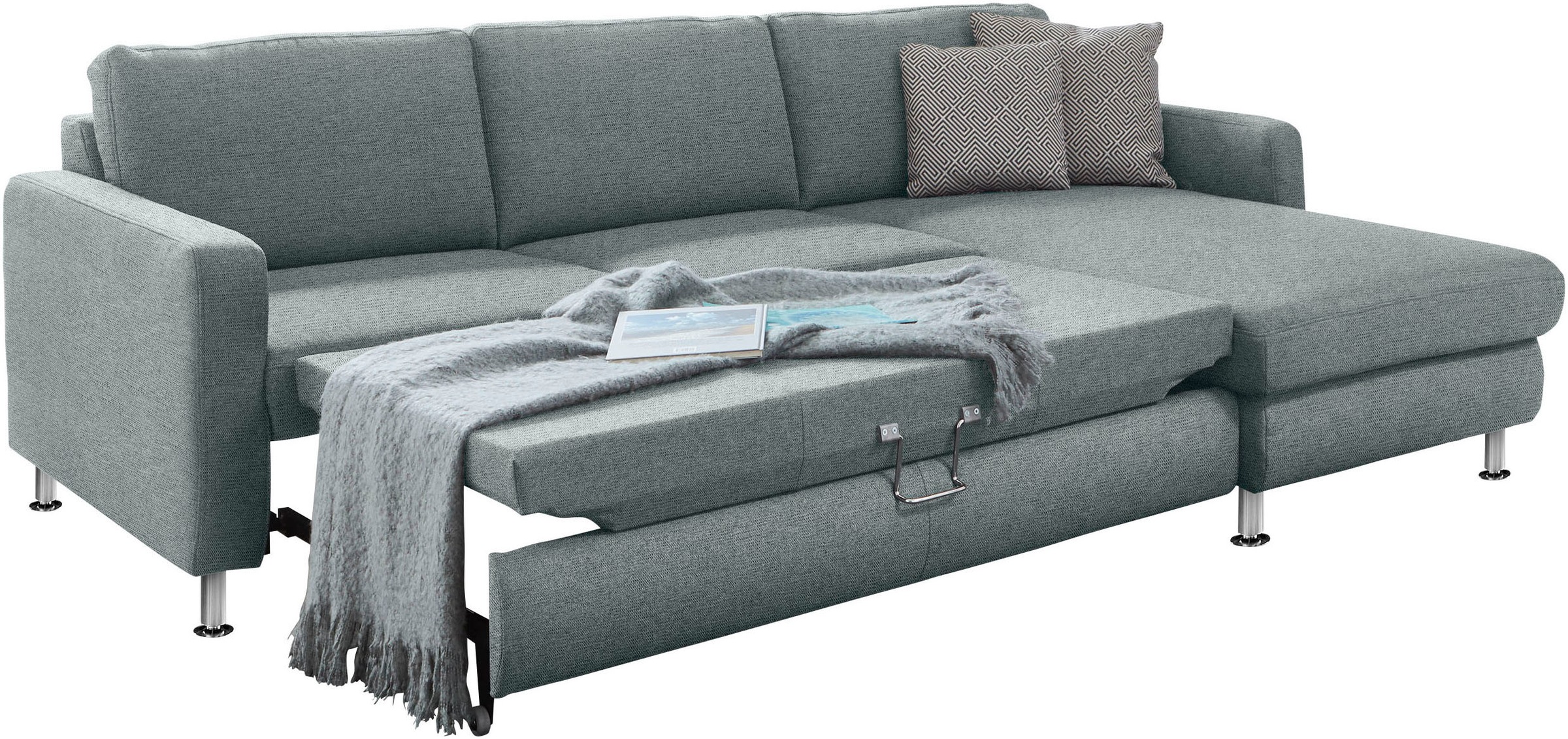 Die PlanBar Ecksofa »MP-IN19027 L-Form«, wahlweise mit Bettfunktion, frei im Raum stellbar