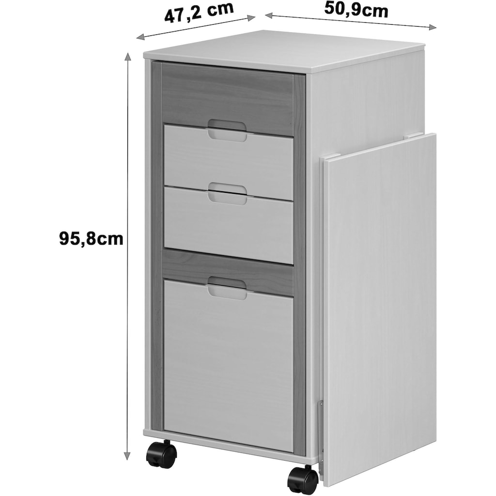 INTER-FURN Schreibtisch »Ostra«, smart mit aufklappbarer Arbeitsplatte von 50 zu 122 cm erweiterbar