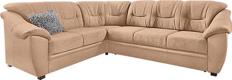sit&more Ecksofa "Savona L-Form, B. 262 cm, Komfortsitz, Eckcouch mit Stoff- & Lederwahl" optional Schlaffunktion, Liegefl. 120x195 cm