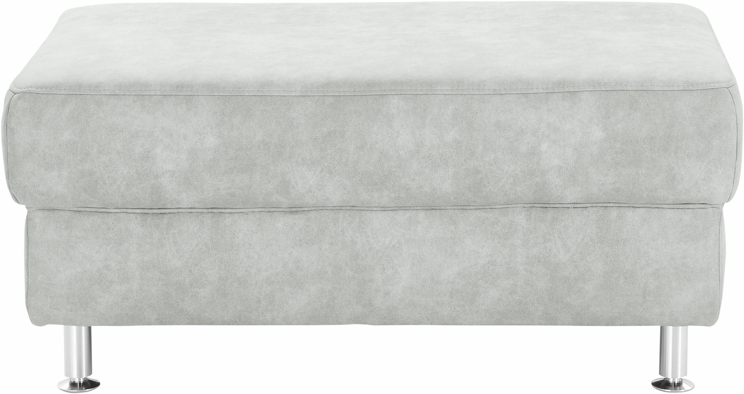 Hocker SIT & MORE "Avignon", grau (hellgrau), B:102cm H:45cm T:67cm, Struktur (100% Polyester);Flachgewebe (90% Polyester, 10% Polyamid);Luxus-Microfaser (100% Polyester), Hocker, Hocker 2