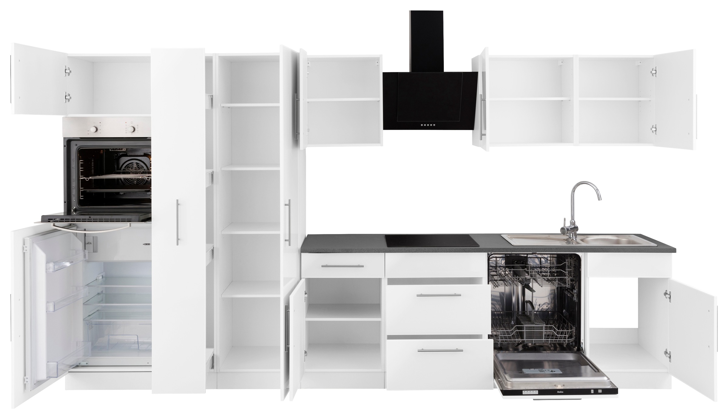 wiho Küchen Küchenzeile "Cali, TOPSELLER" ohne E-Geräte, Breite 360 cm günstig online kaufen