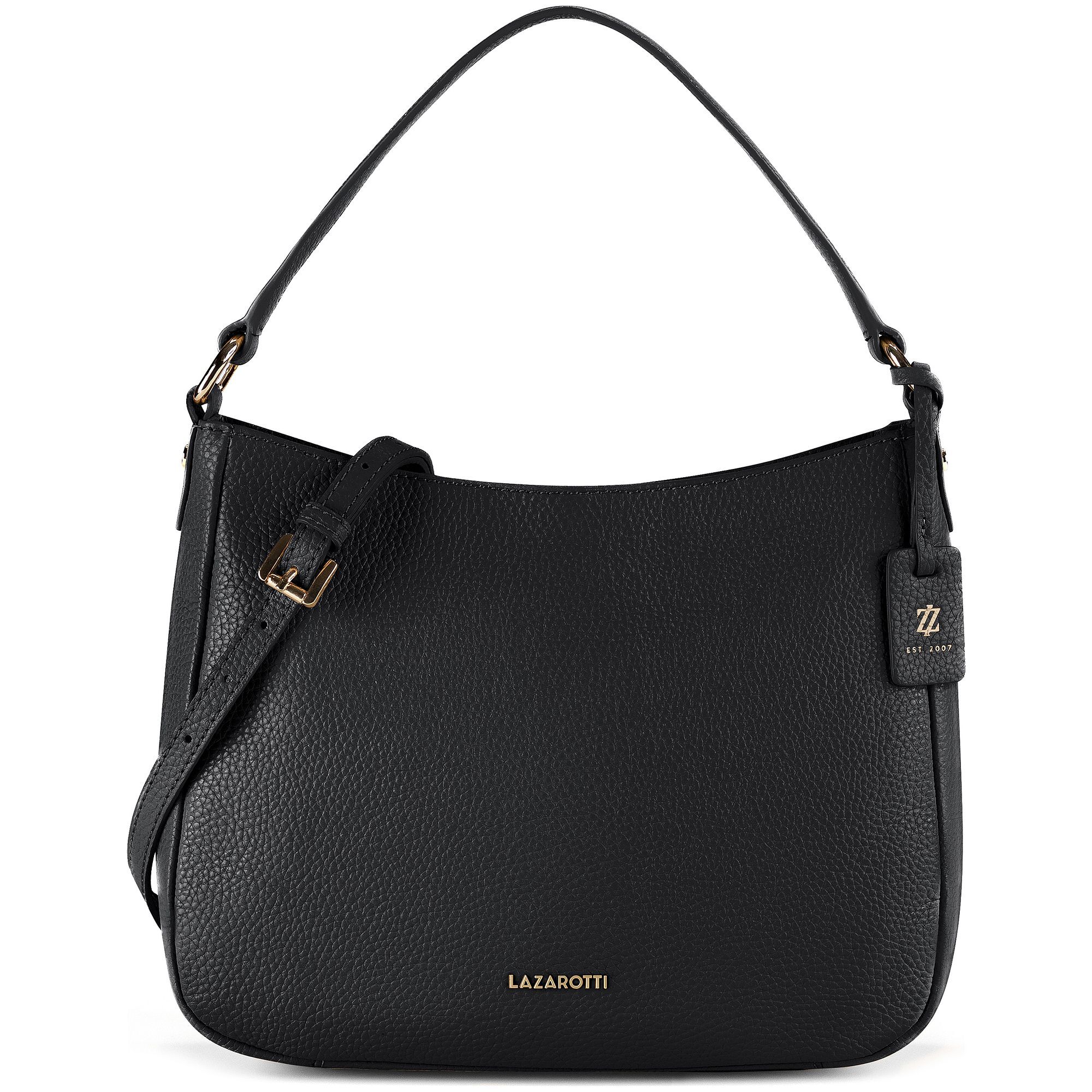Lazarotti Schultertasche "Bologna Leather Hobo Schultertasche Leder 27 cm"