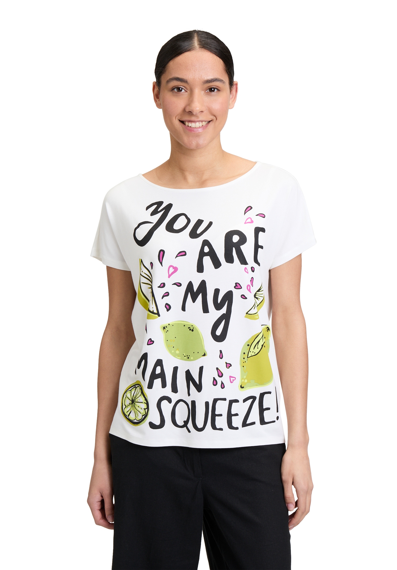 Betty Barclay Kurzarmshirt "Betty Barclay Damen Basic Shirt mit U-Boot-Auss günstig online kaufen