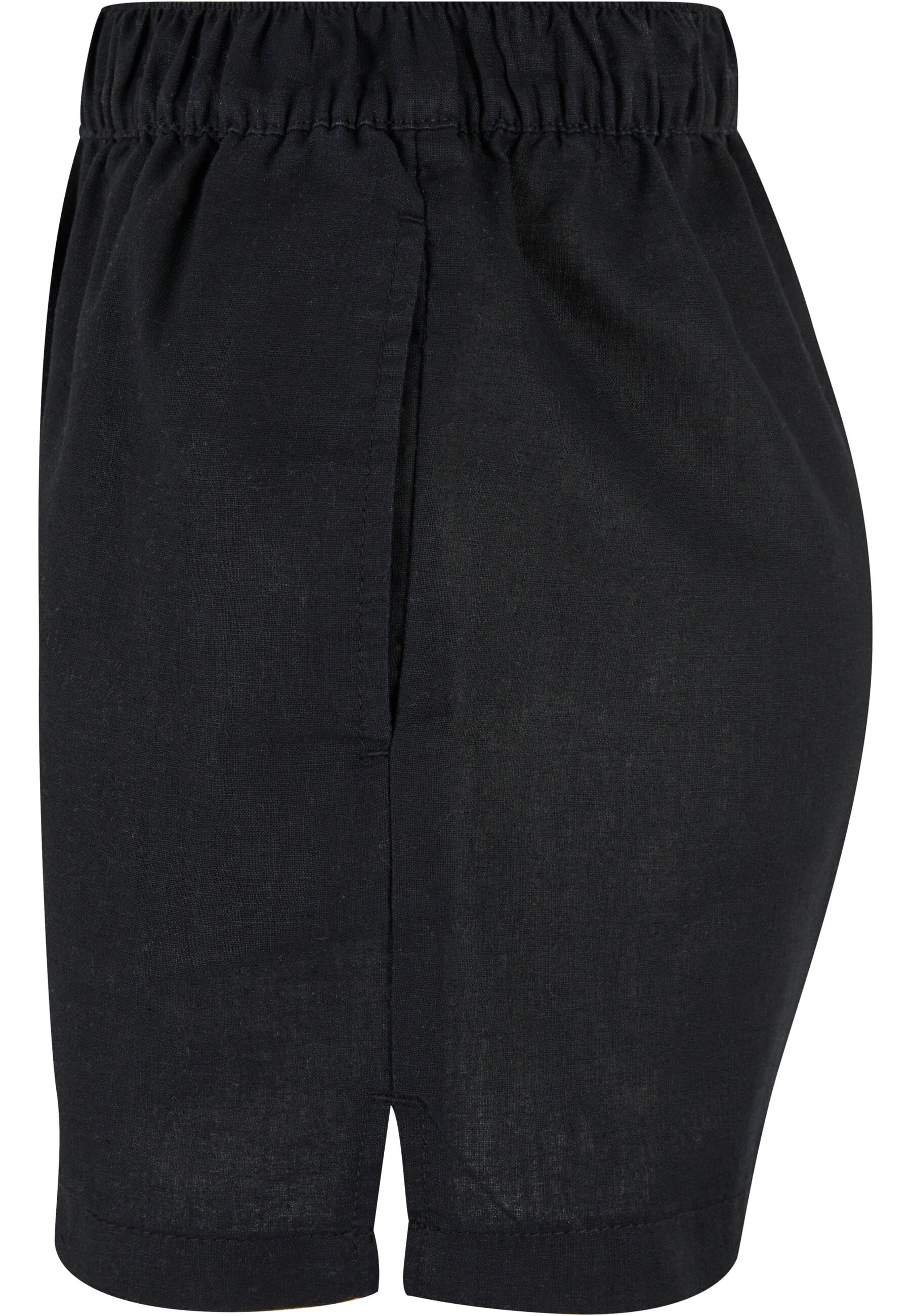 URBAN CLASSICS Shorts »Urban Classics Damen Ladies Linen Mixed Boxer Shorts«, (1 tlg.)