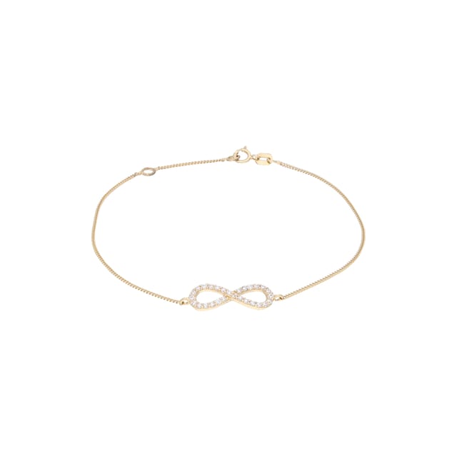 Luigi Merano Armband »Mittelteil Infinity mit Zirkonia, Gold 375« online  kaufen | BAUR