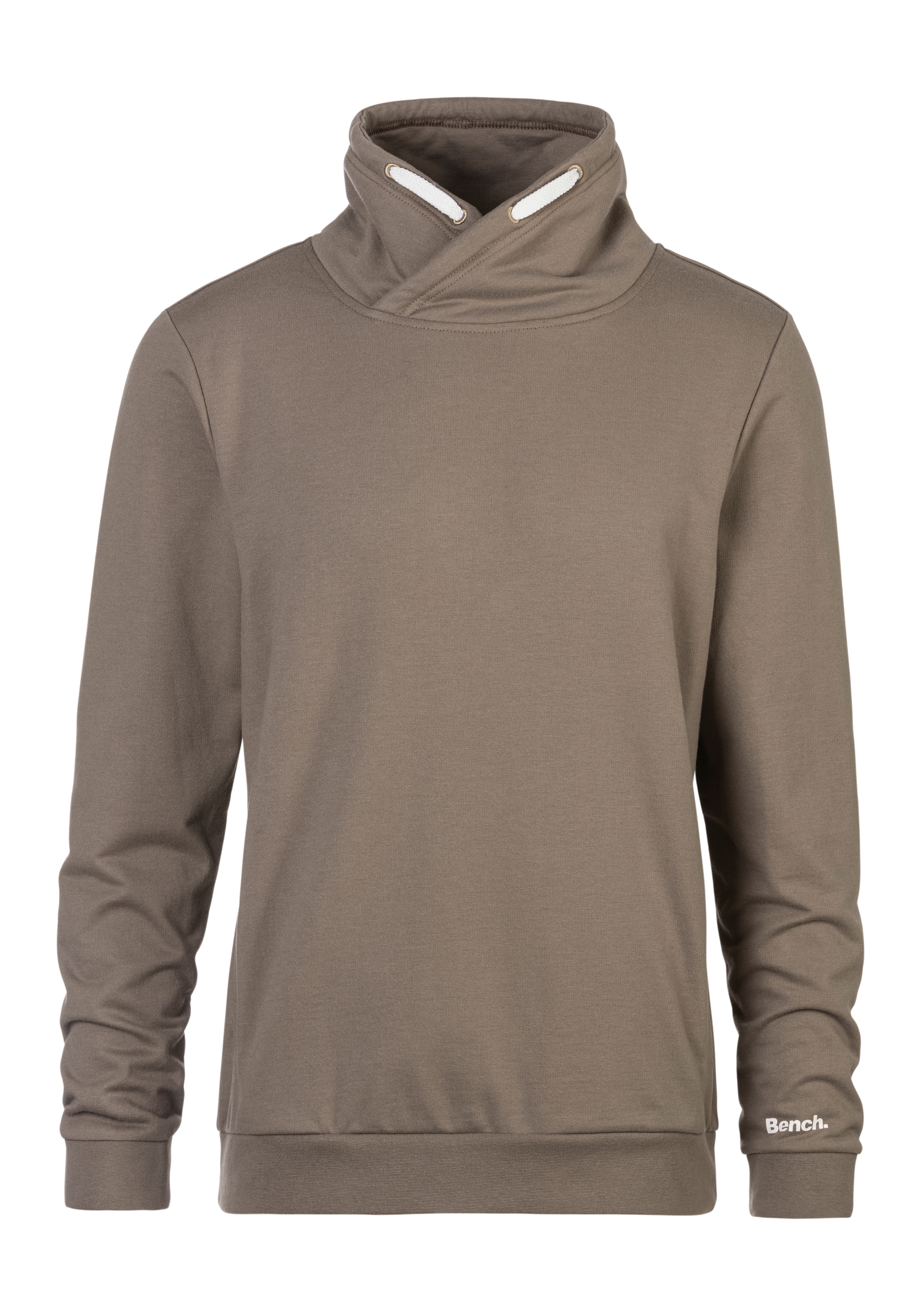 Bench. Loungewear Sweatshirt, mit großem Stehkragen aus einer Baumwollmischung