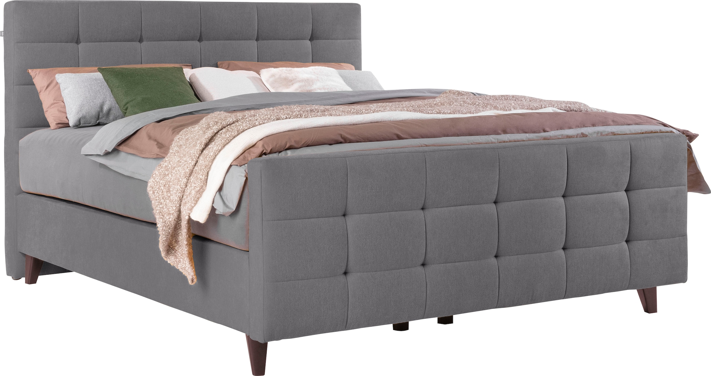 alina Boxspringbett »Dory« inklusive Matratze und Topper, mit Fußteil