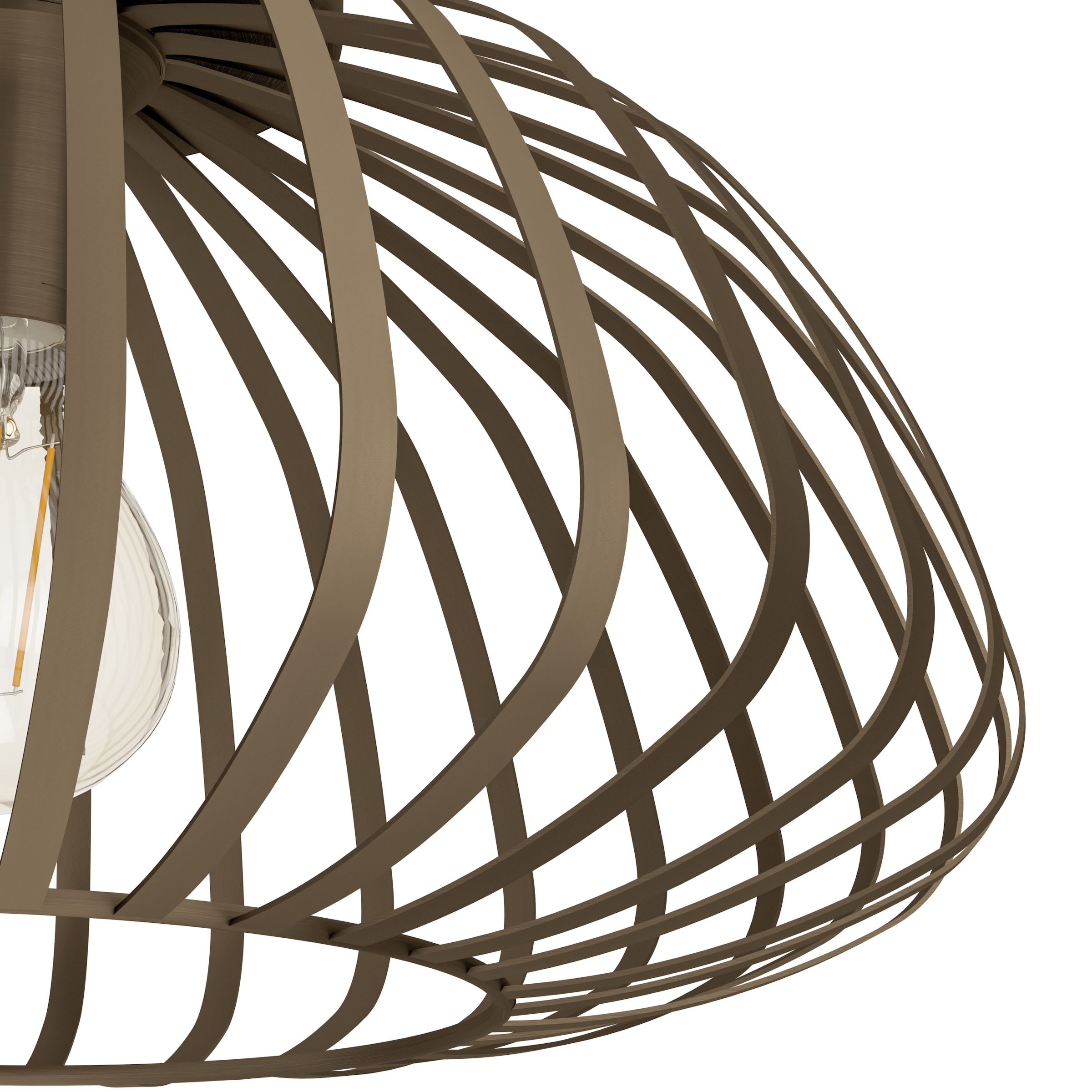 EGLO LED Deckenleuchte »ESPINAL Deckenlampe - Stahl - E27 - 1X40W - IP20« E27 1 Stk. Wohzimmerlampe, Esszimmerlampe, Flur, Schlafzimmer, H22 x Ø38,5 cm