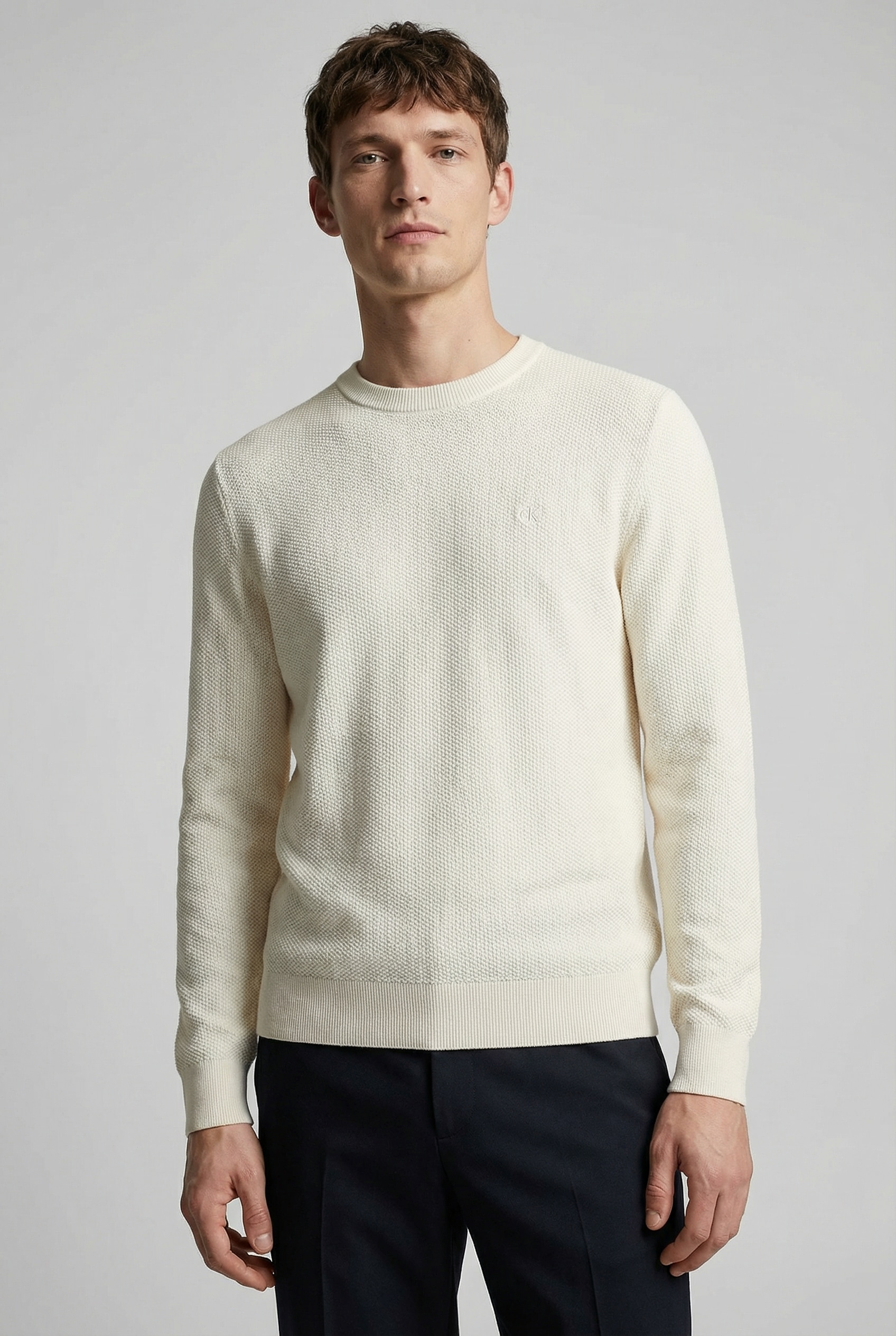 Calvin Klein LV04LF304G Men's Sweater Tofu Cotton