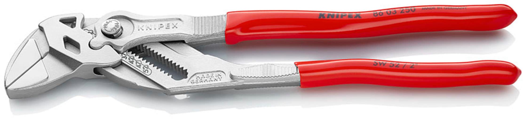 Knipex Zangenschlüssel »86 03 250 Zange und Schraubenschlüssel in einem Werkzeug«, (1 tlg.), verchromt, mit Kunststoff überzogen 250 mm