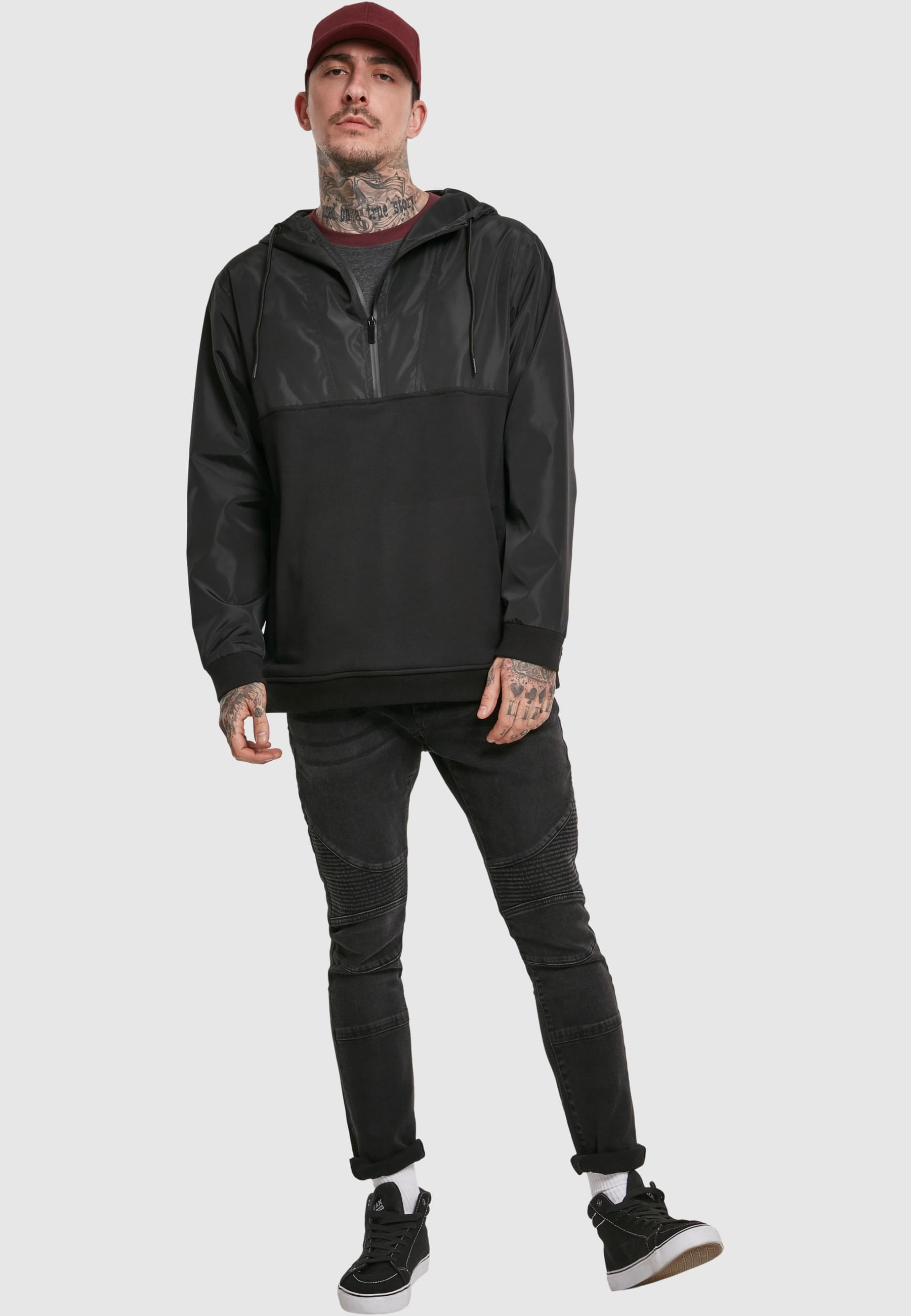 URBAN CLASSICS Sweatjacke »Urban Classics Herren Military Half Zip Hoody«