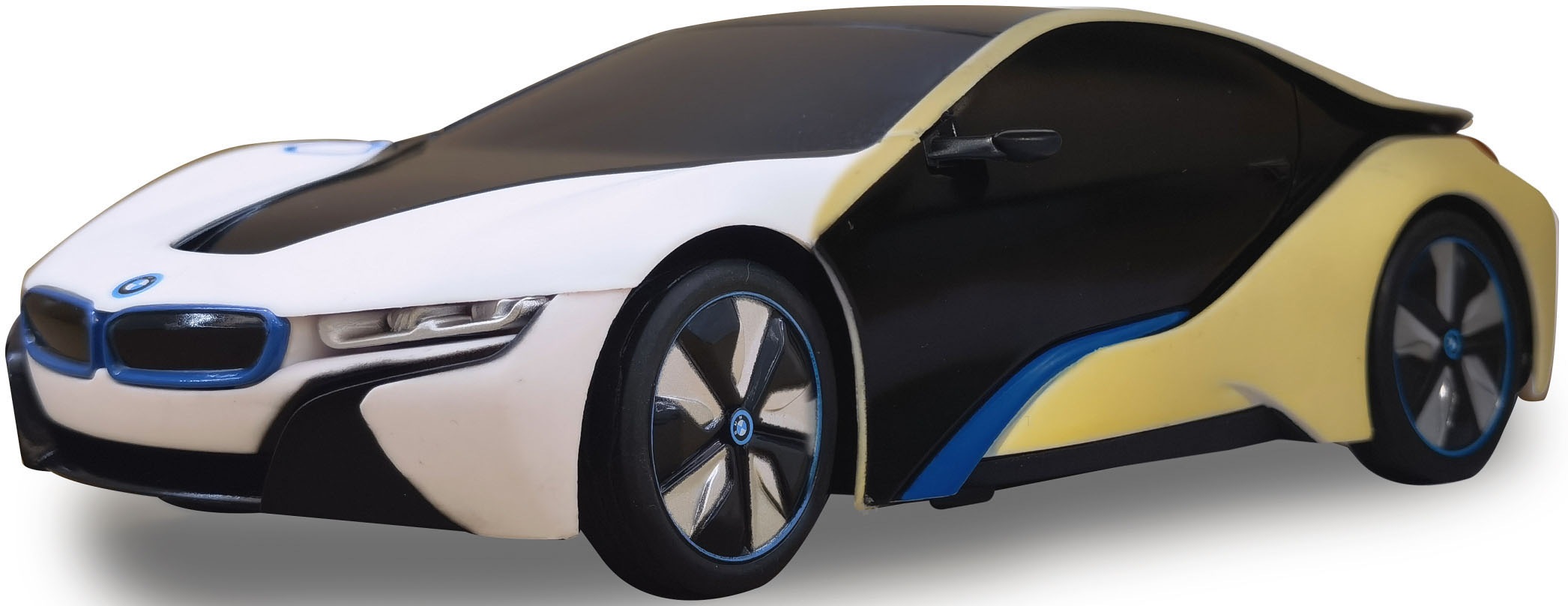 Jamara RC-Auto »BMW I8 1:24 weiß/gelb 2,4GHz UV Photochromic Serie«