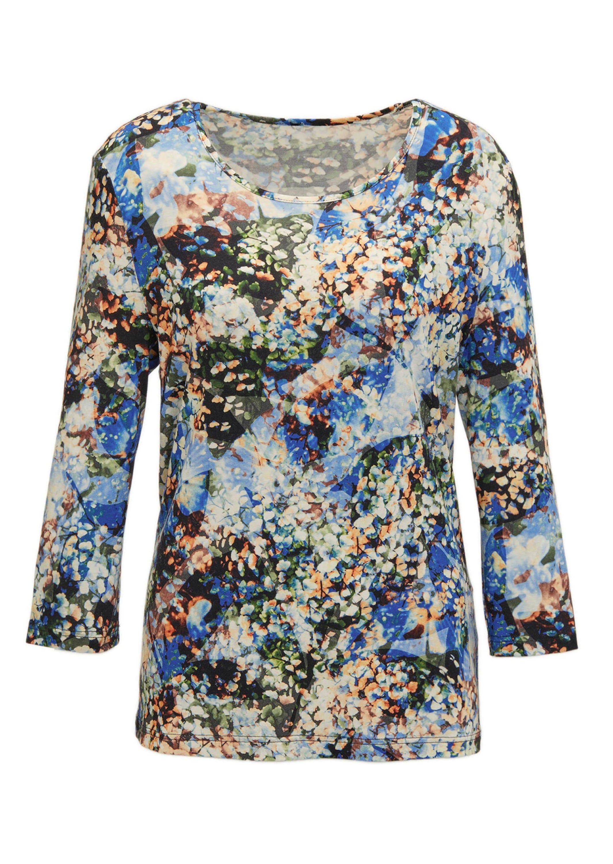 GOLDNER Print-Shirt "Druckshirt mit Aquarell-Design" Einzigartiger Aquarelldruck