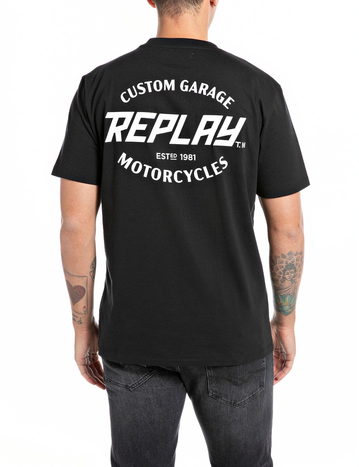 Replay T-Shirt, mit Aufschrift auf dem Rücken günstig online kaufen